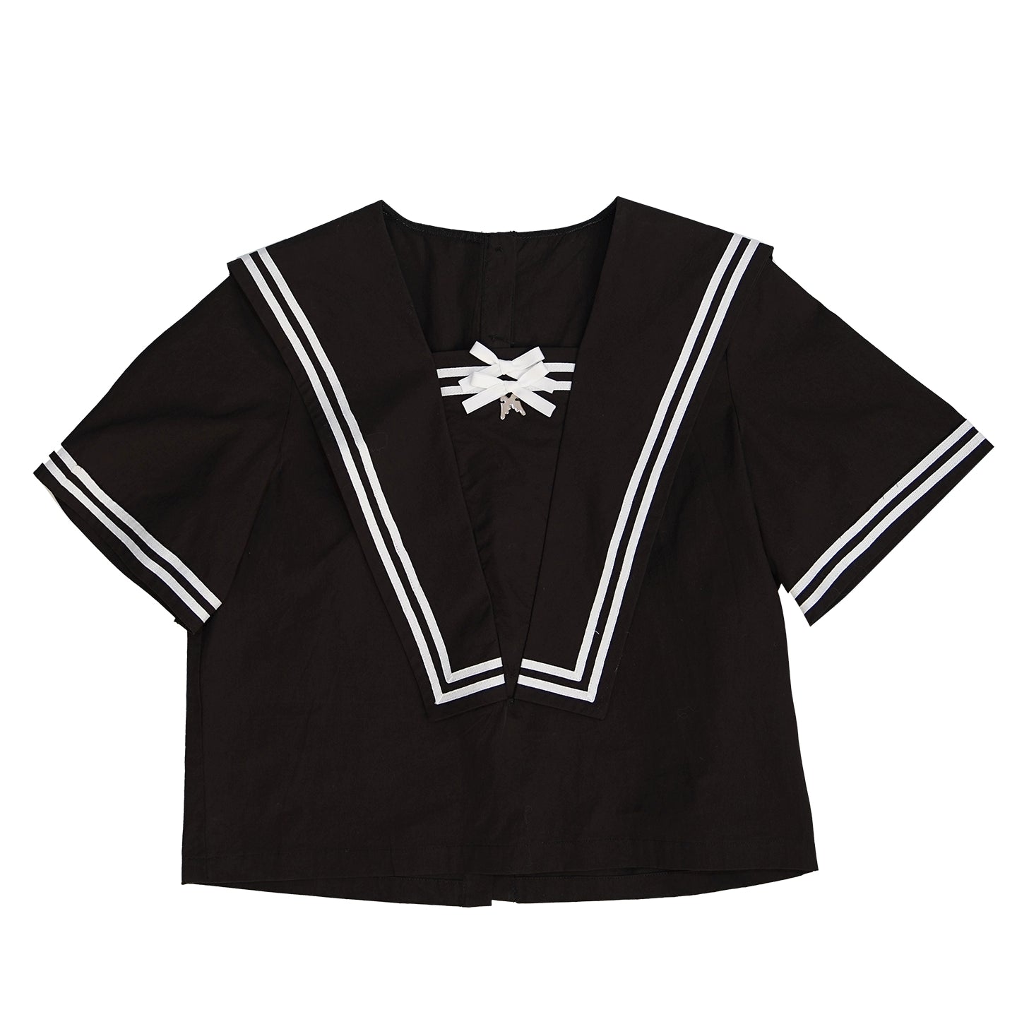 Daytoday_Sailor_Collar_Bow_Wing_Short_Sleeve_Shirt_MISSTT
