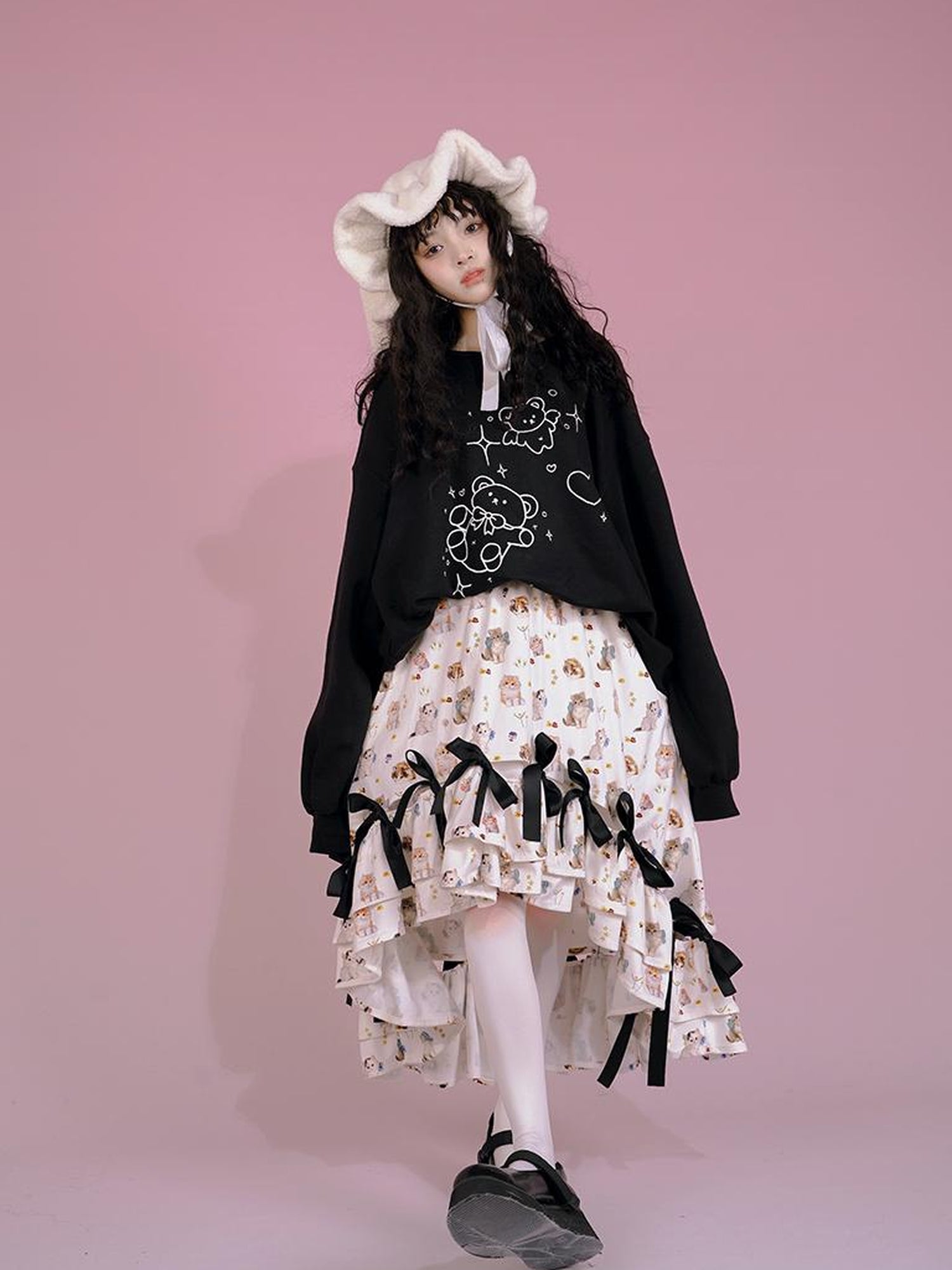 Daytoday Snow Country Bow Knot A Line Skirt