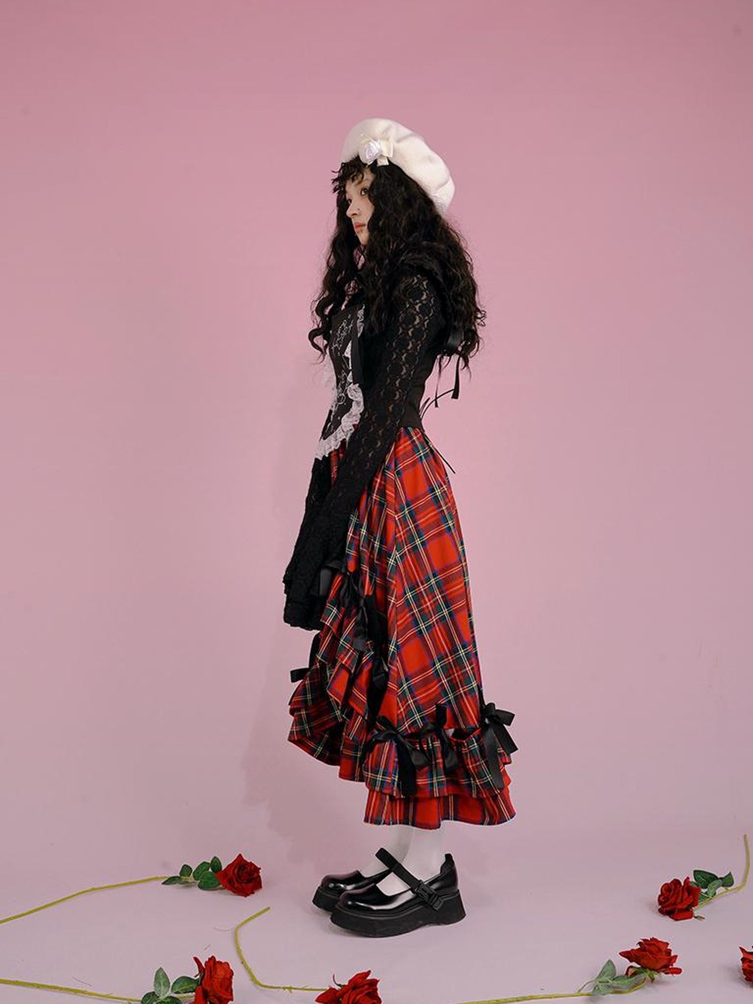 Daytoday Snow Country Bow Knot A Line Skirt
