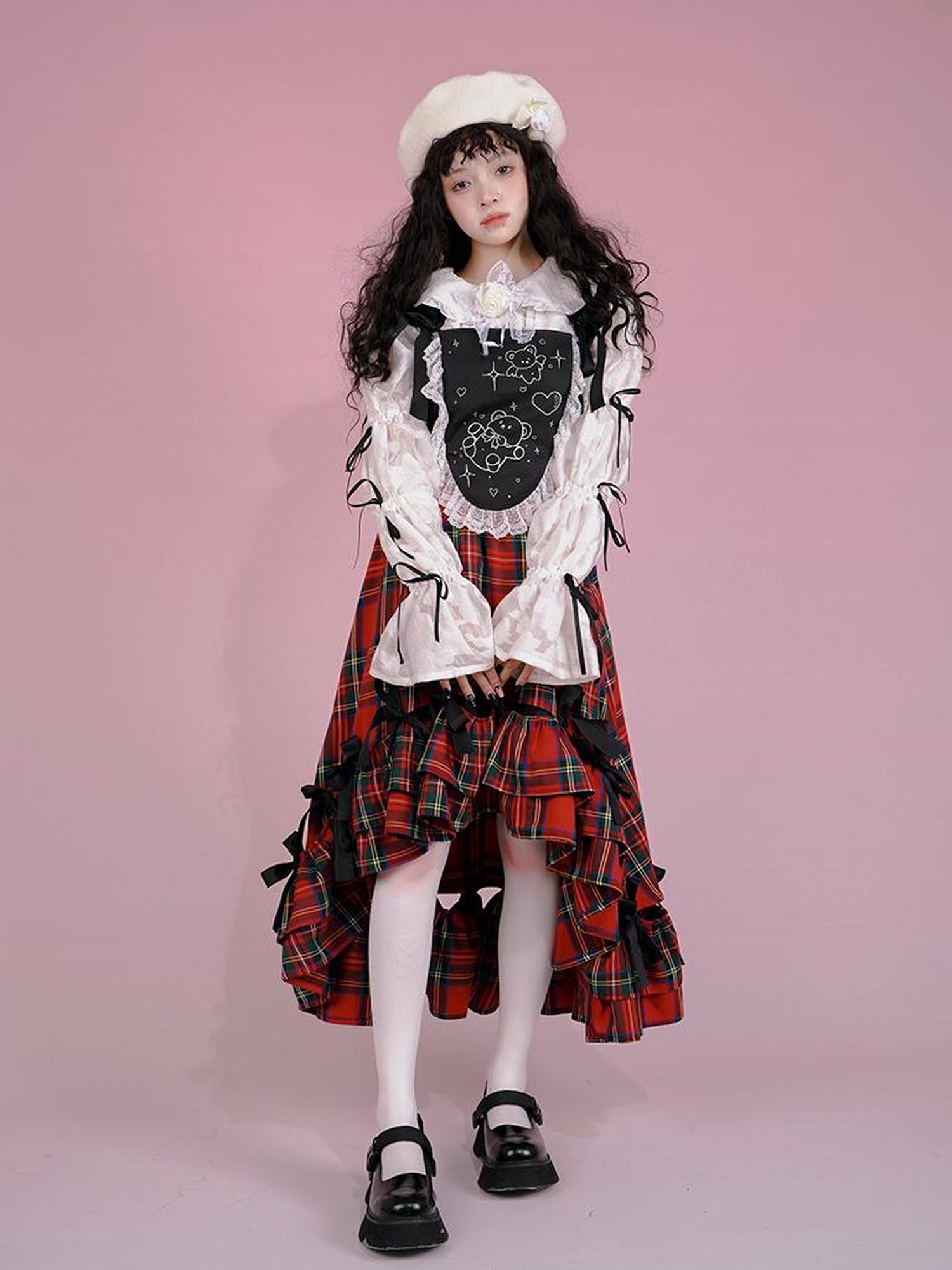 Daytoday Snow Country Bow Knot A Line Skirt