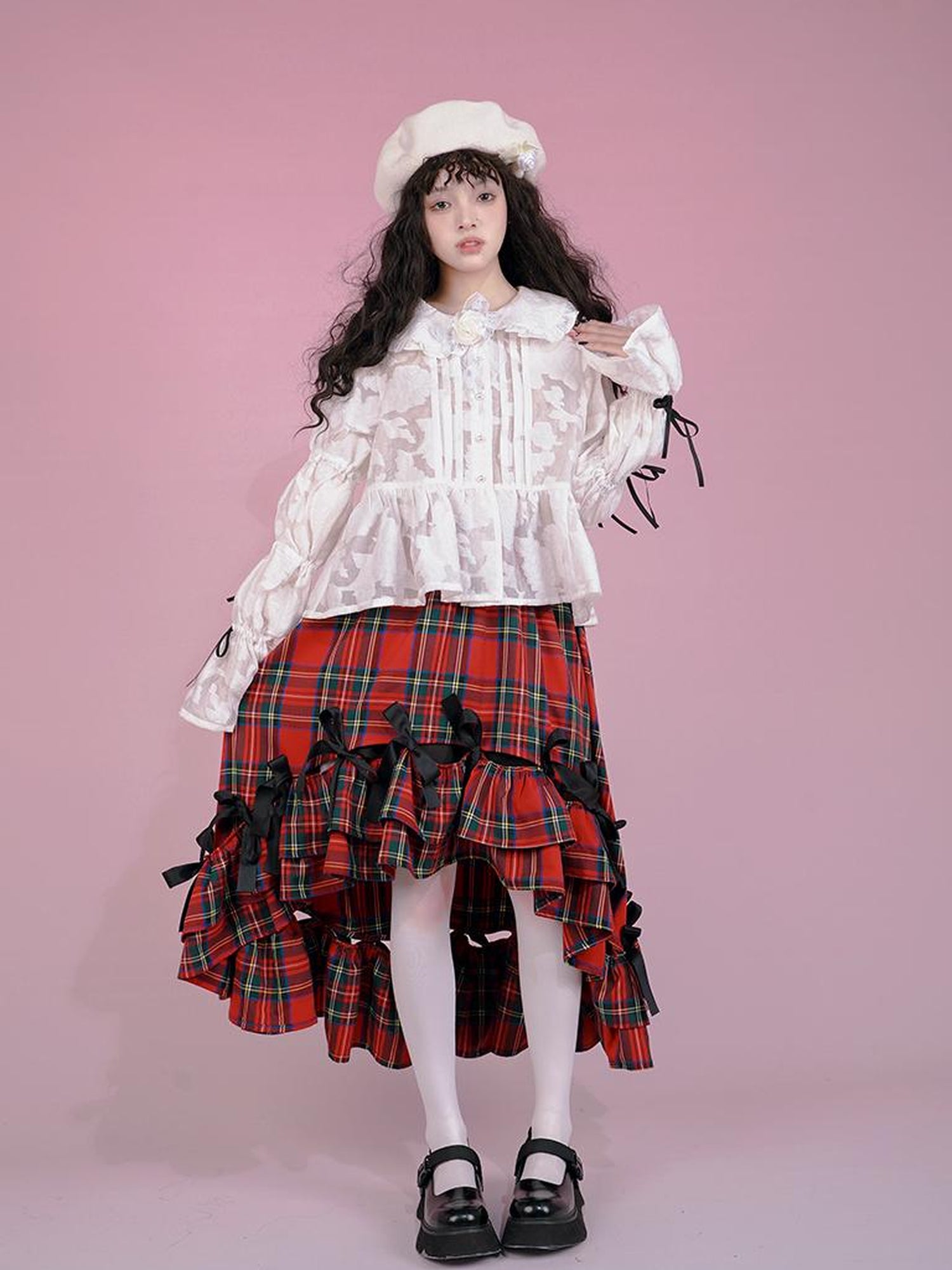 Daytoday Snow Country Bow Knot A Line Skirt
