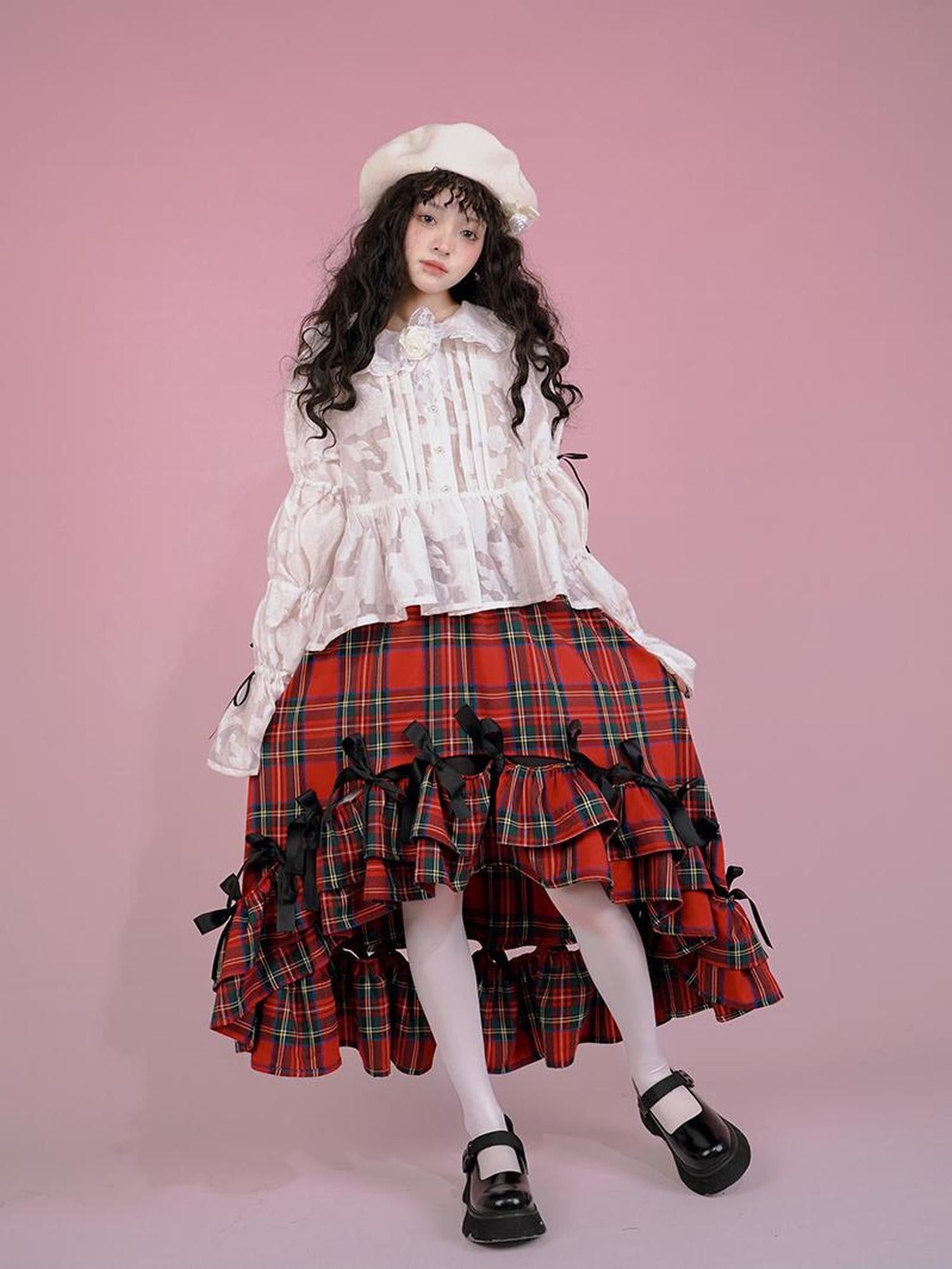 Daytoday Snow Country Bow Knot A Line Skirt