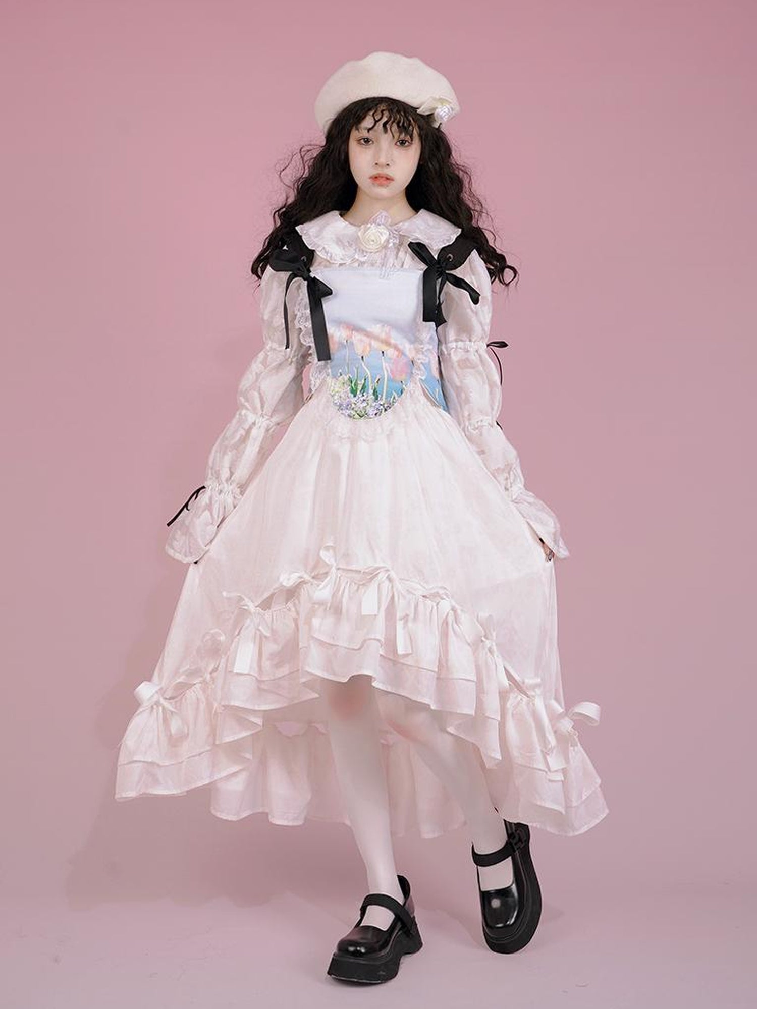 Daytoday Snow Country Bow Knot A Line Skirt