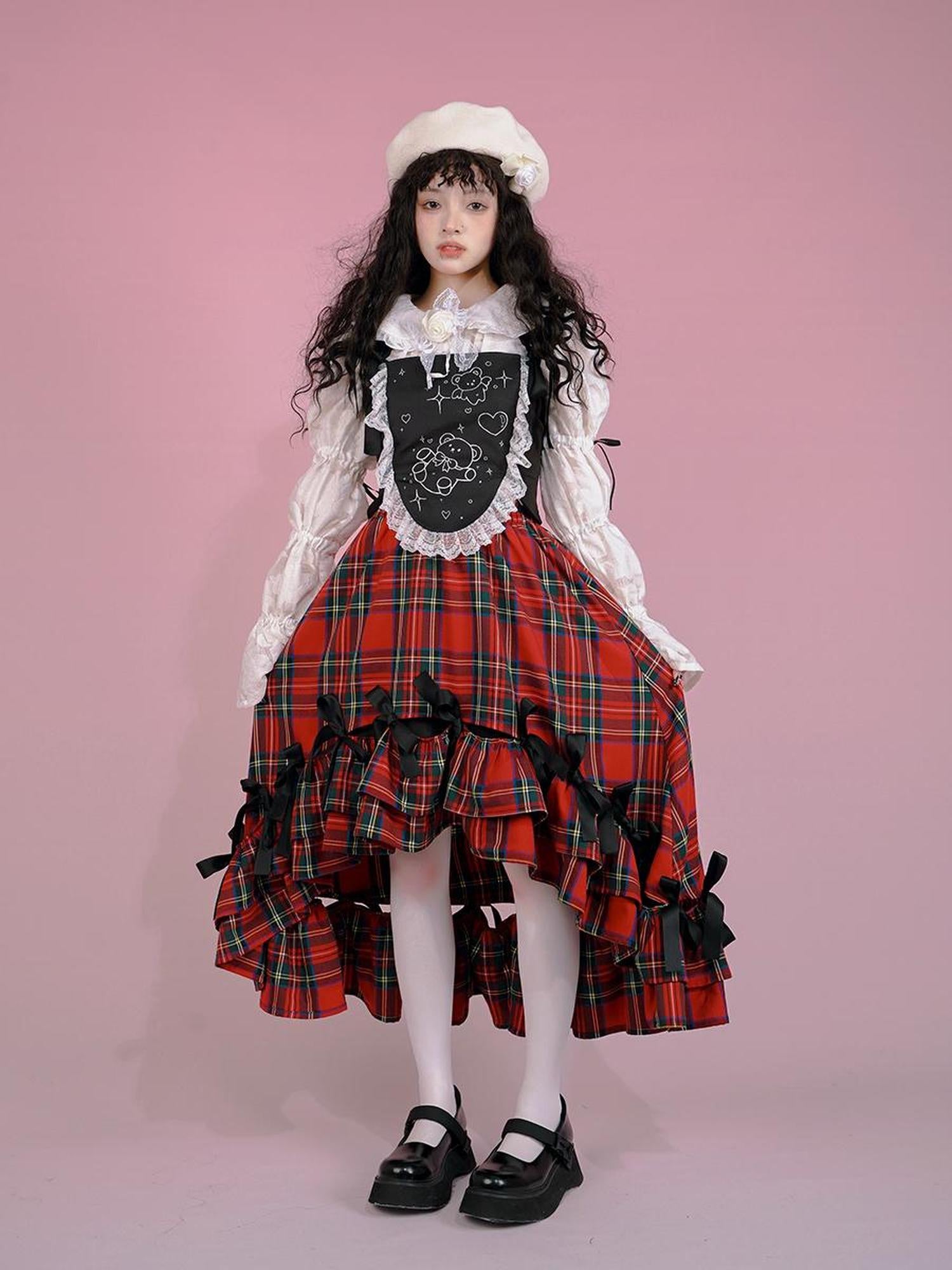 Daytoday Snow Country Bow Knot A Line Skirt