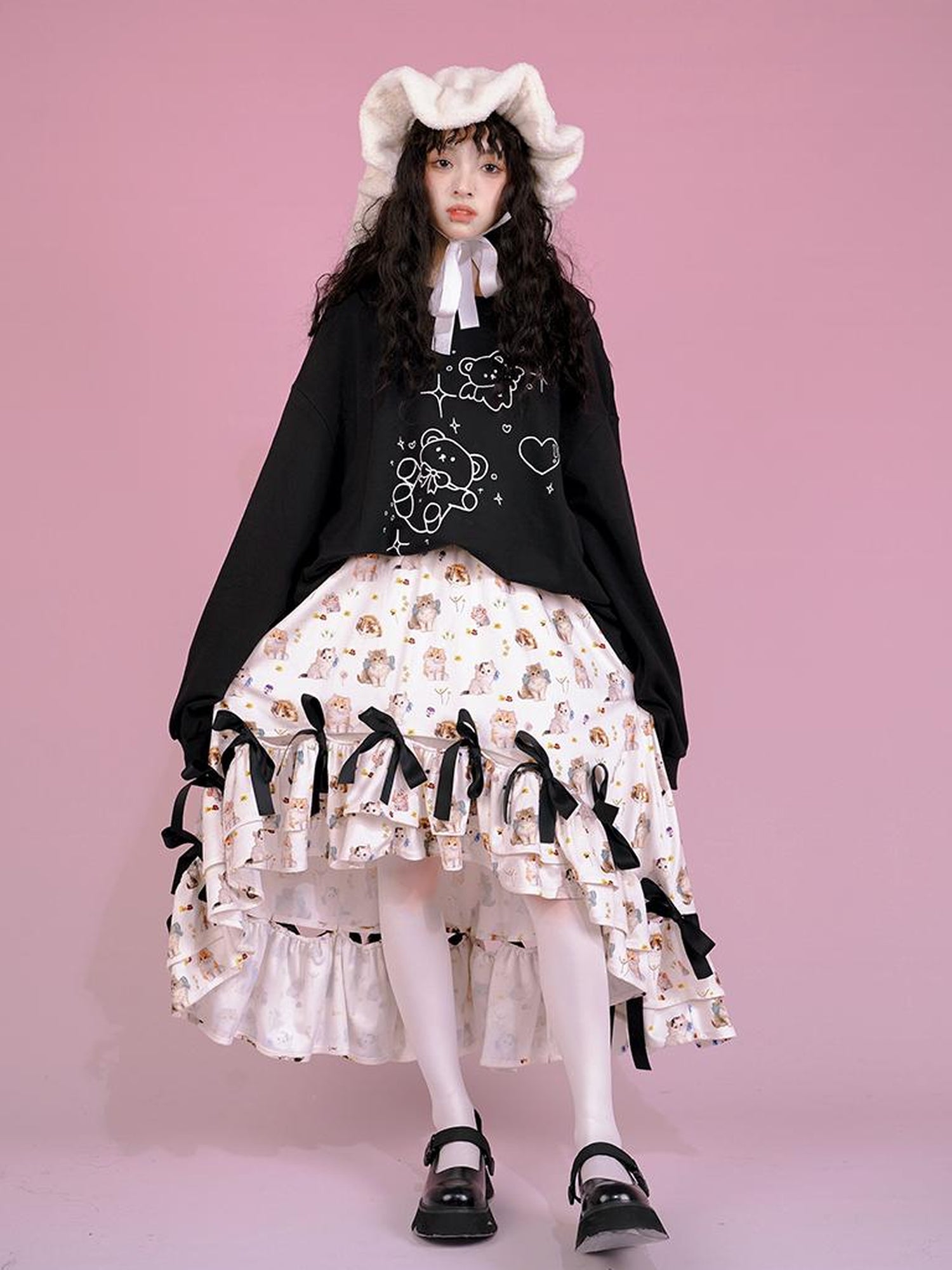 Daytoday Snow Country Bow Knot A Line Skirt