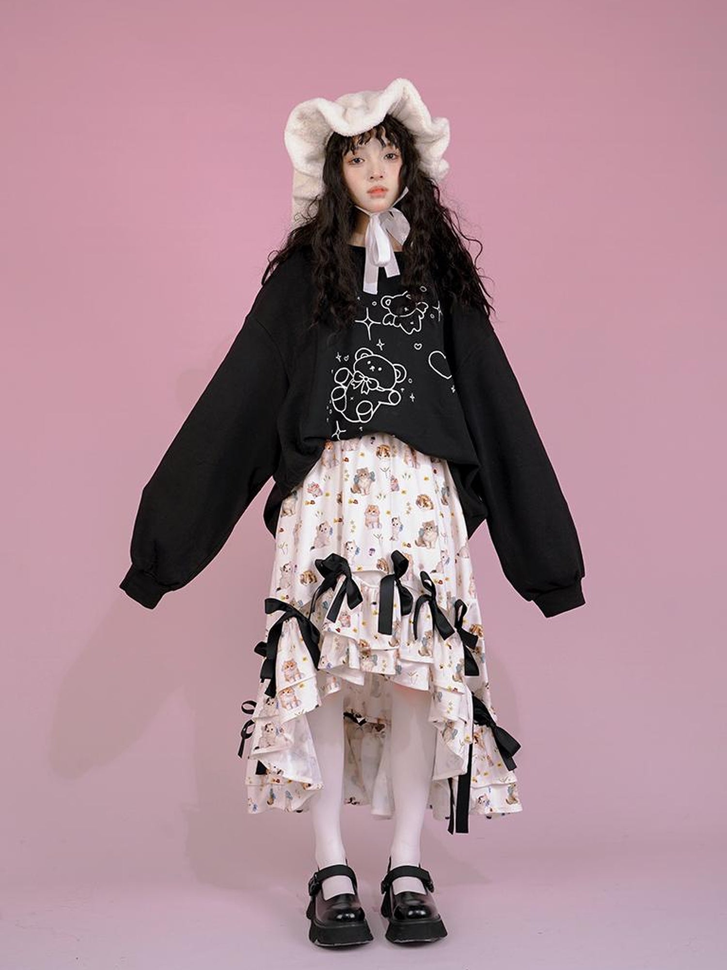 Daytoday Snow Country Bow Knot A Line Skirt