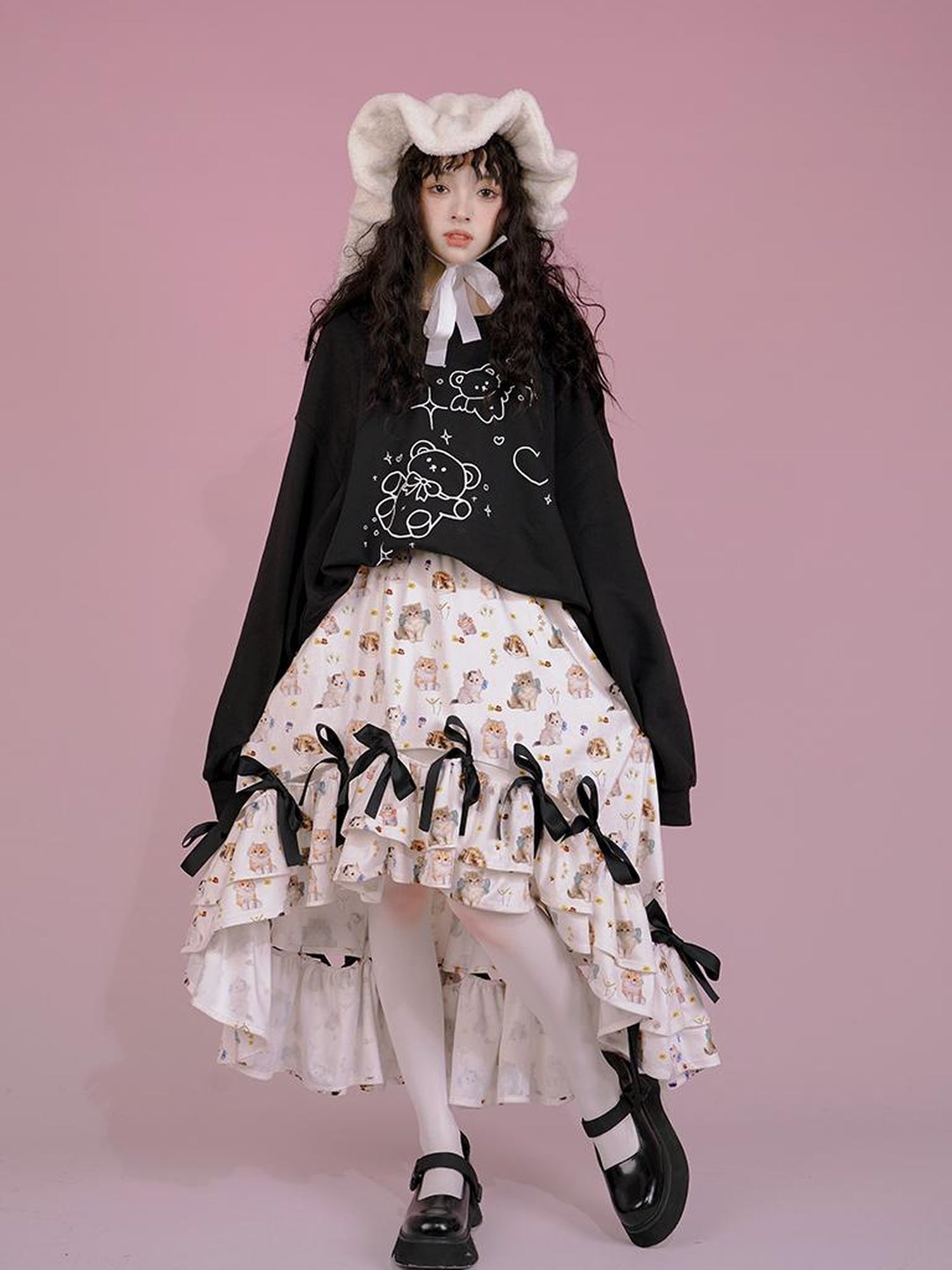 Daytoday Snow Country Bow Knot A Line Skirt