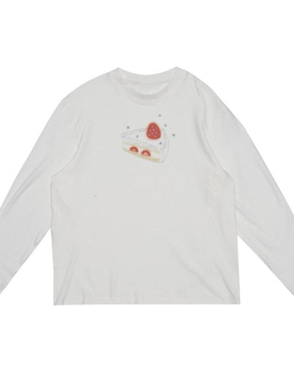 Daytoday Strawberry Cake Print Happy Birthday Cute Women&