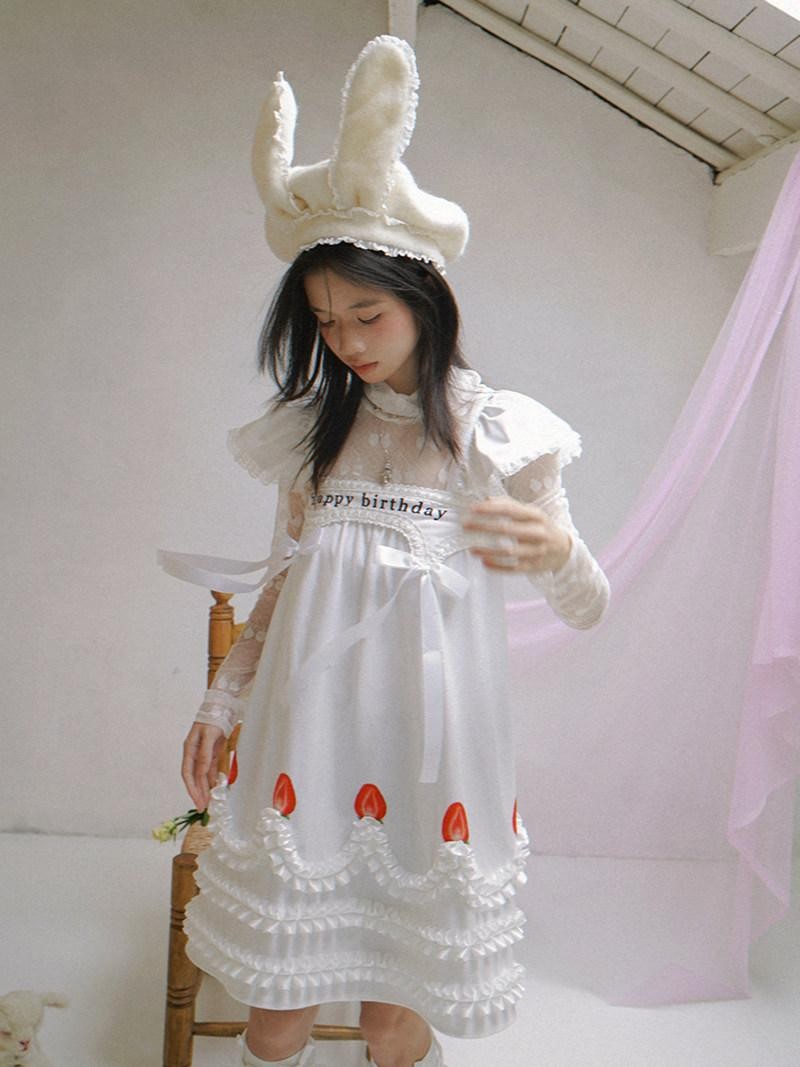 Daytoday Strawberry Print Elastic Waist Removable Straps Women&