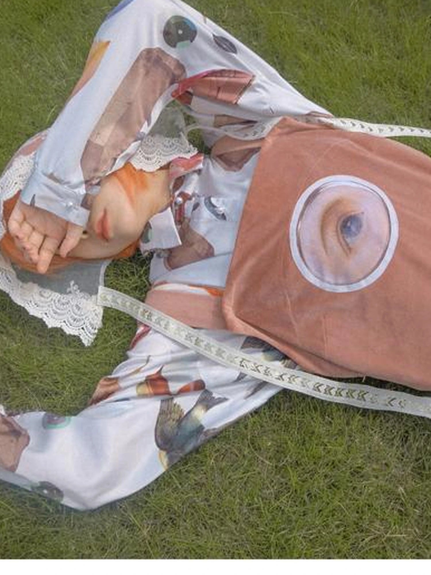 Velvet Angel Oil Painting Mini Dress V-Neck T-Shirt Long-Sleeve