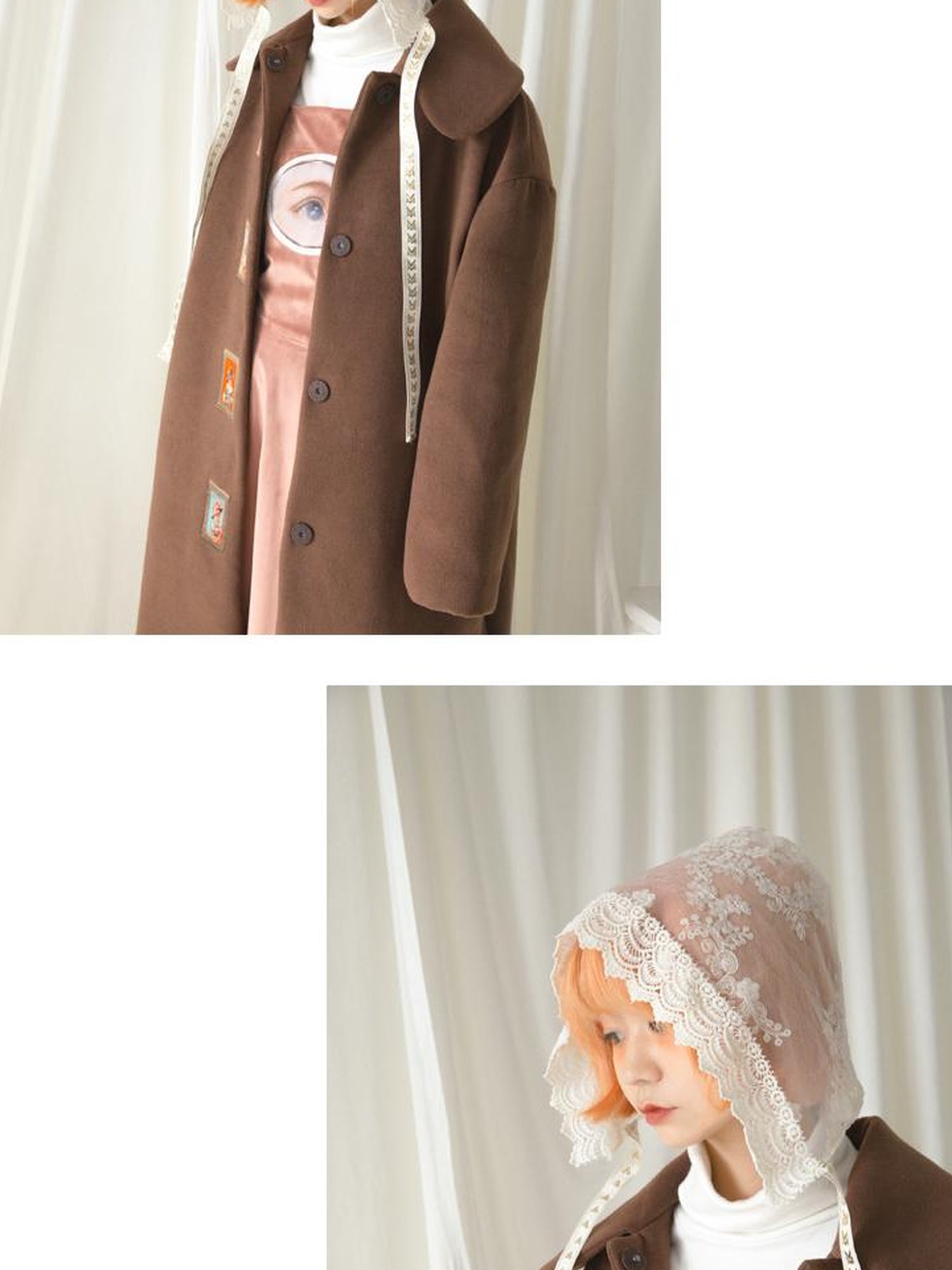 Daytoday Velvet Angel Oil Painting Mini Dress V-Neck T-Shirt Long-Sleeve