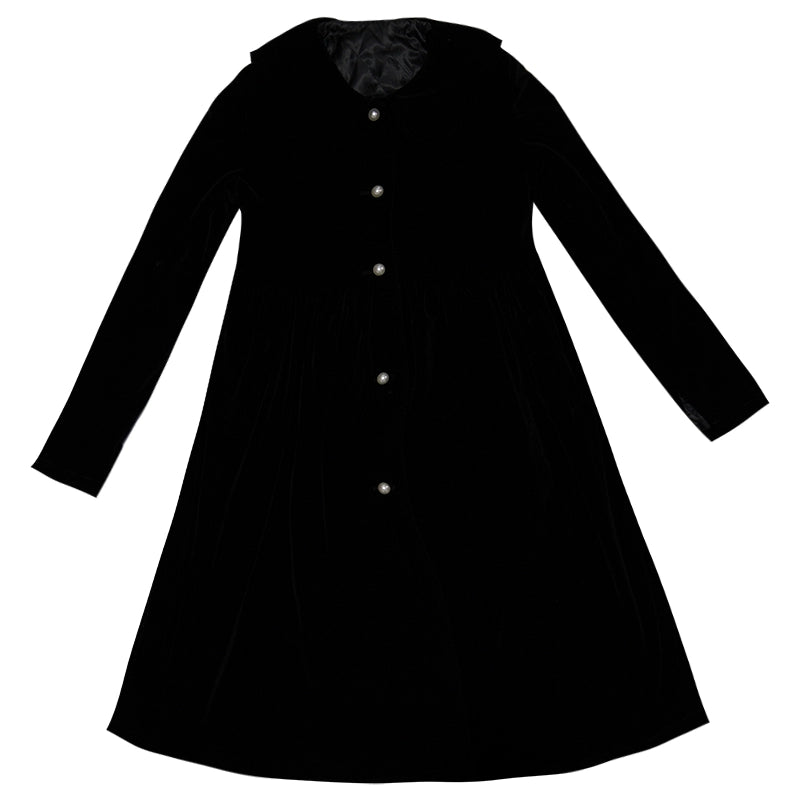 Daytoday_Velvet_Bow_Tie_Cotton_Trench_Coat_Mid_Length_MISSTT
