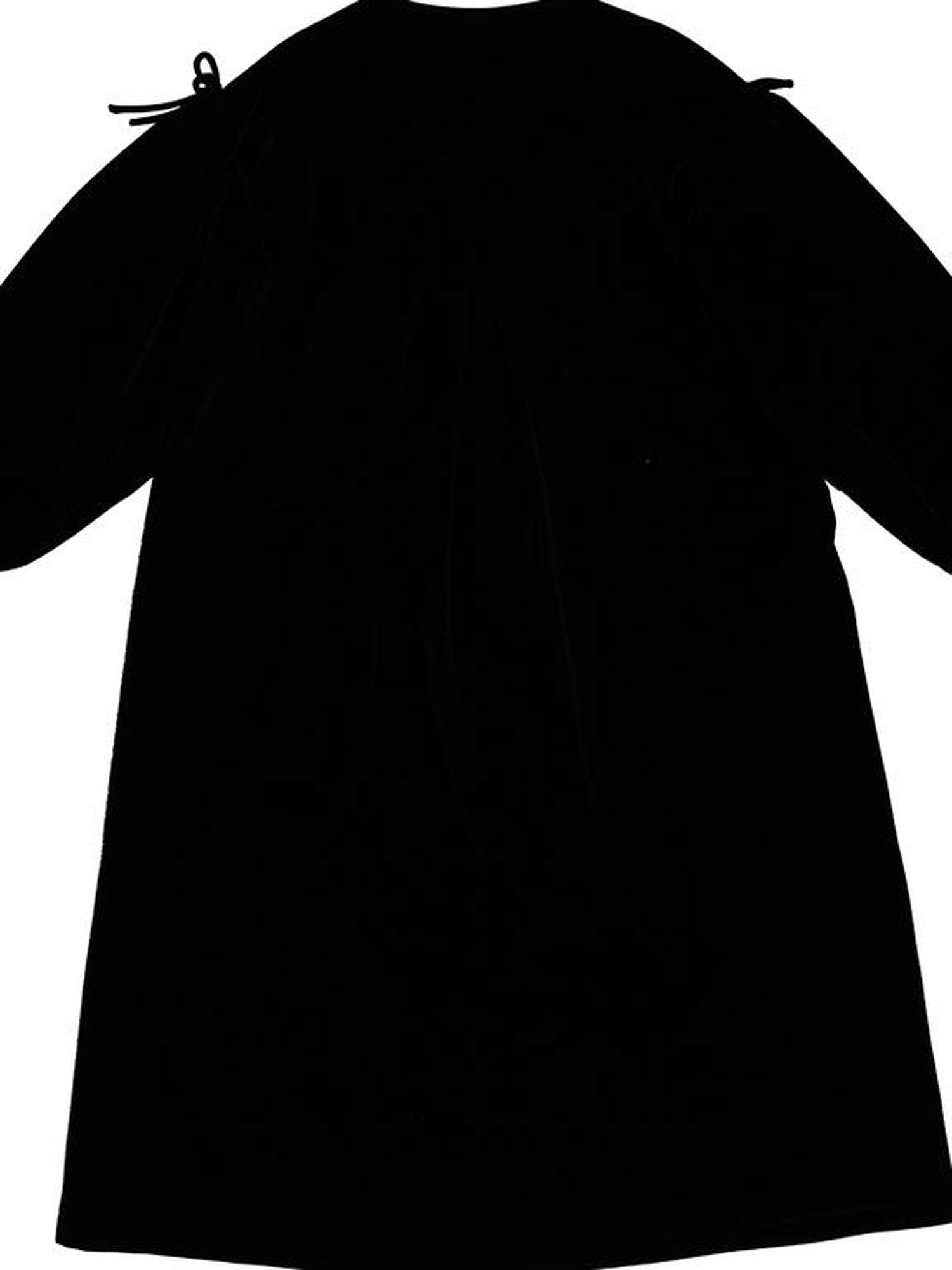 Daytoday Velvet Ruffled Vintage Long Trench Coat