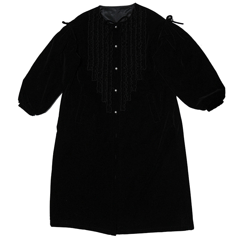 Daytoday_Velvet_Ruffled_Vintage_Long_Trench_Coat_MISSTT