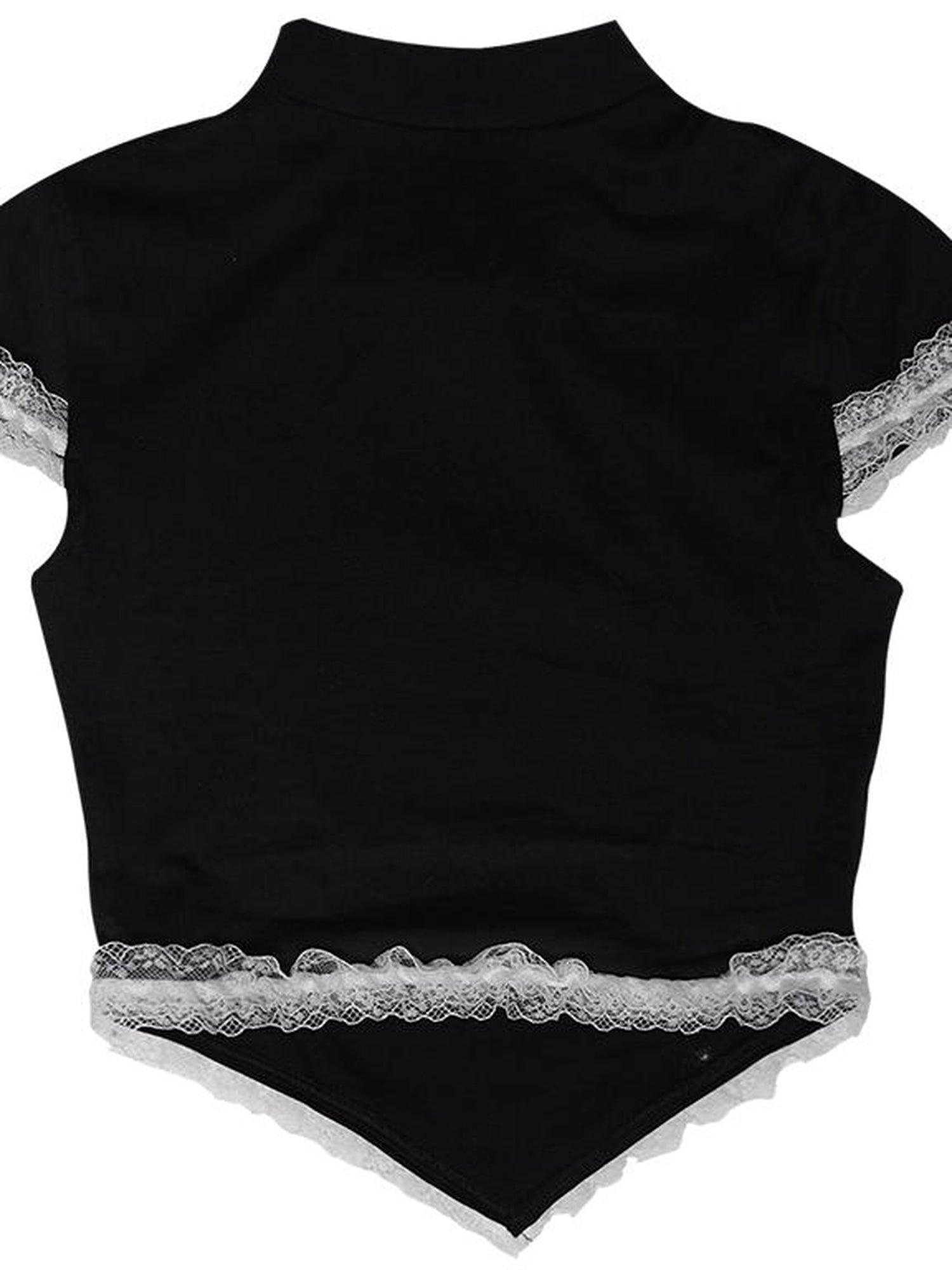 Daytoday Vintage Floral Print Hollow Heart Qipio Tee