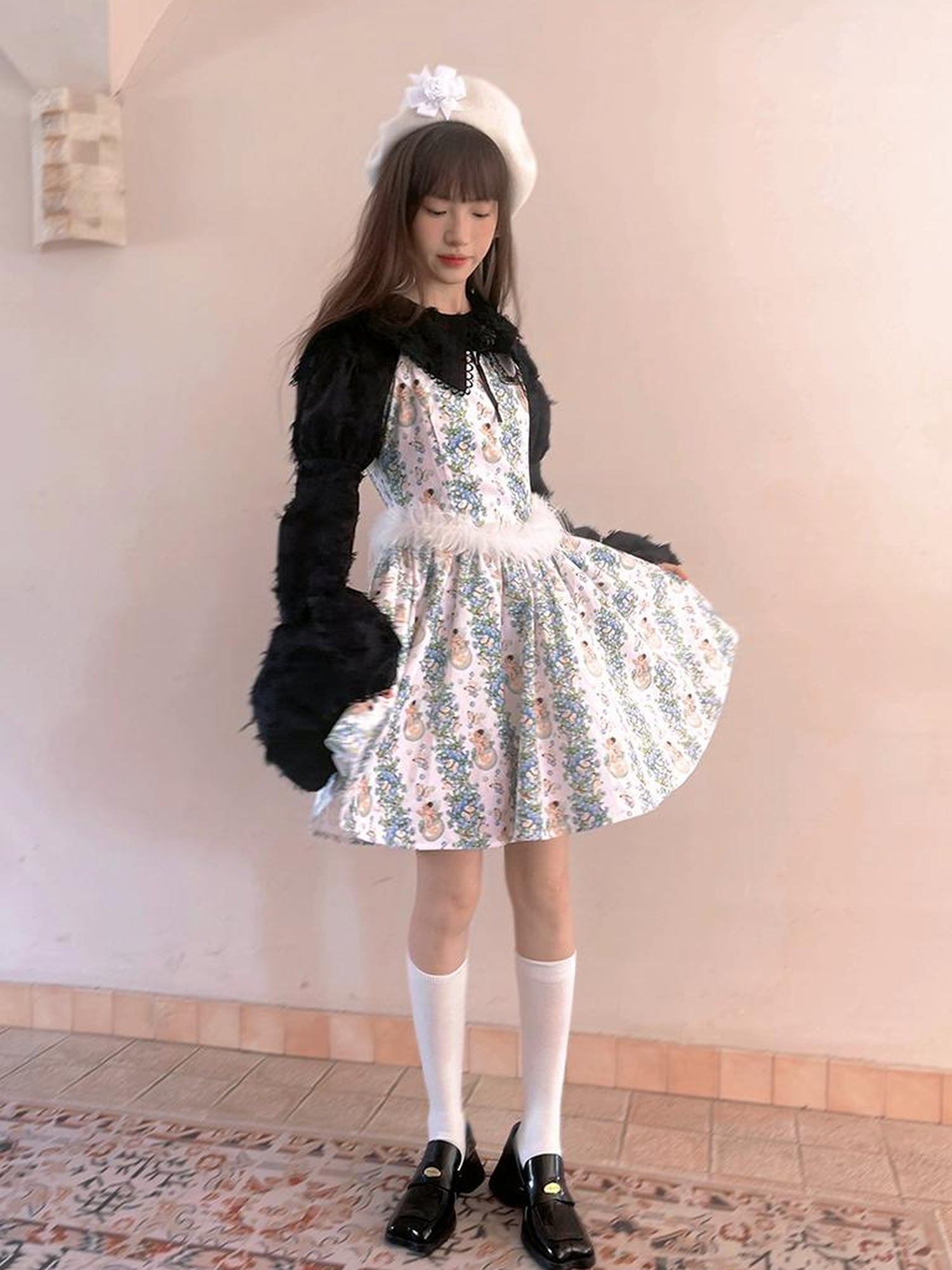 Daytoday Vintage Lace Puff Sleeve Blouse Oversized Fit
