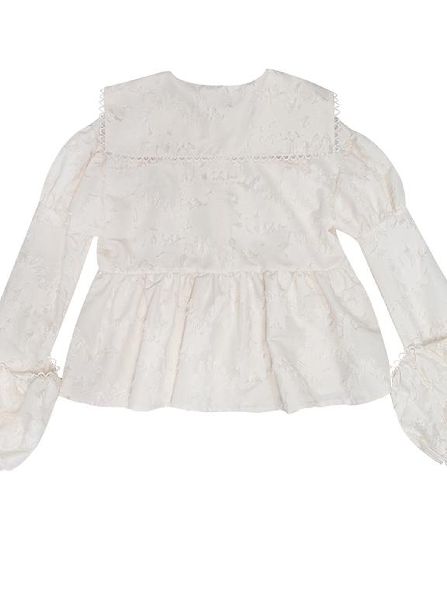 Daytoday Vintage Lace Puff Sleeve Blouse Oversized Fit