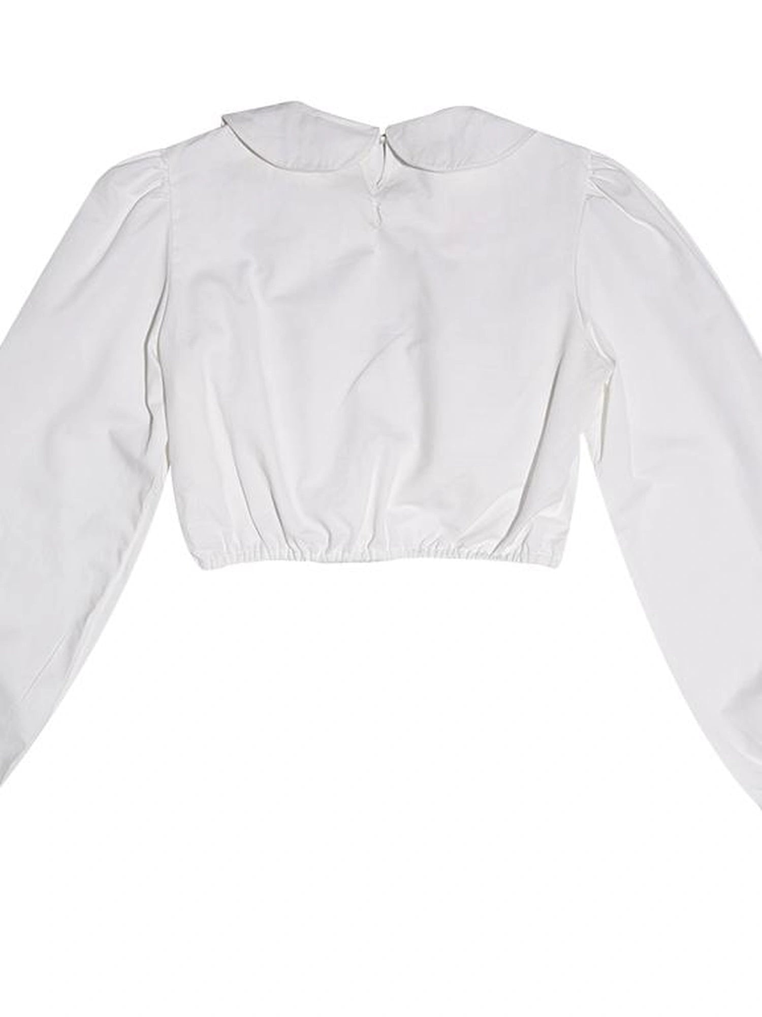 Vintage Pastoral Lace Blouse Cotton Short Top