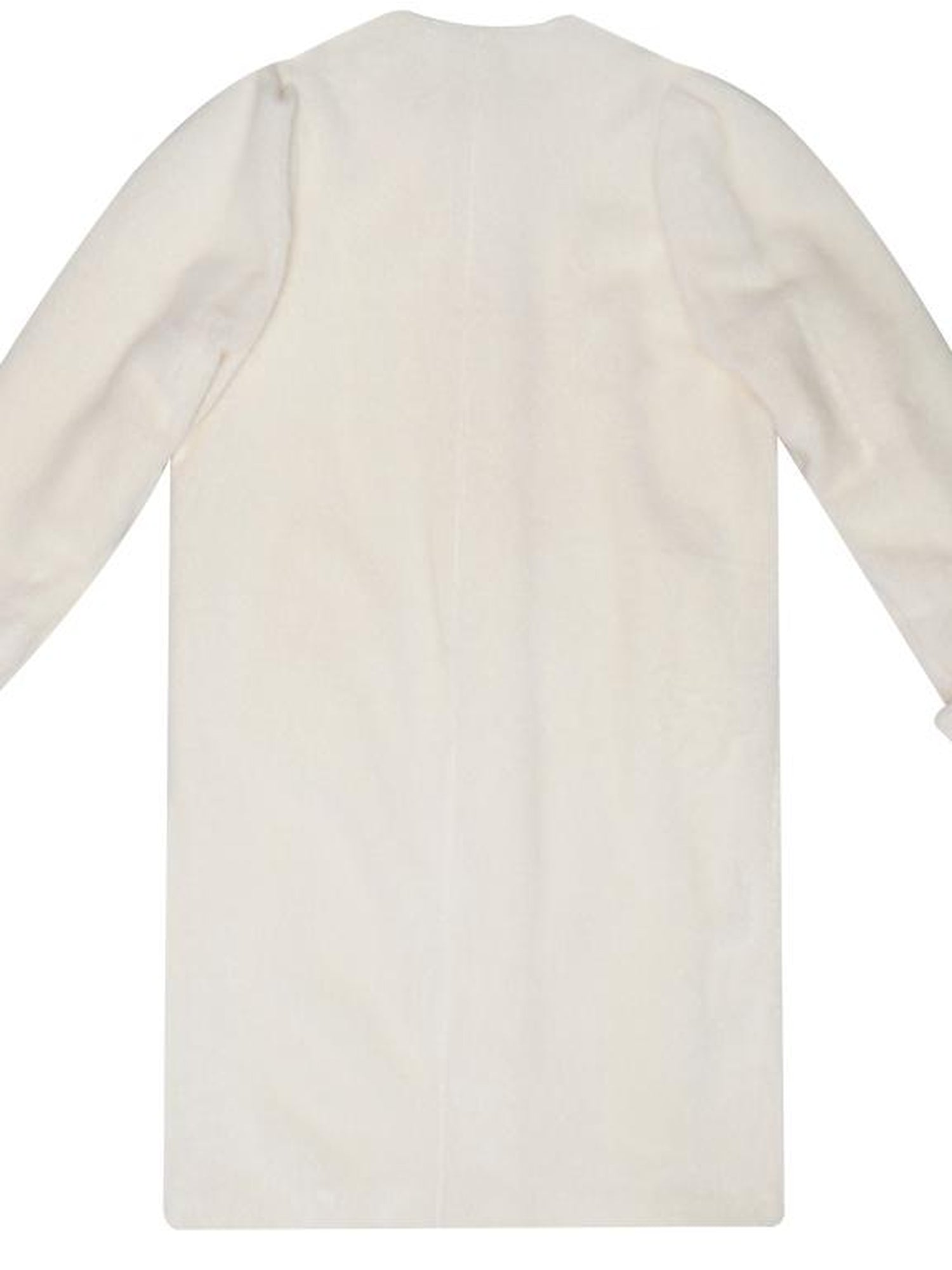 Daytoday Vintage Puff Sleeve Long Coat With Quilted Warmth