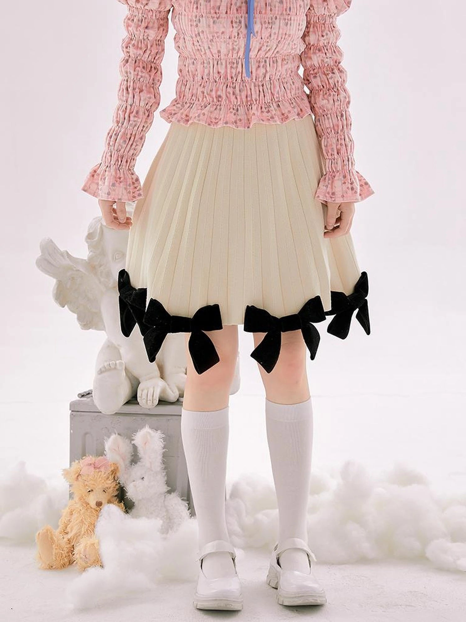 Vintage Velvet Top With Pink Plaid Print