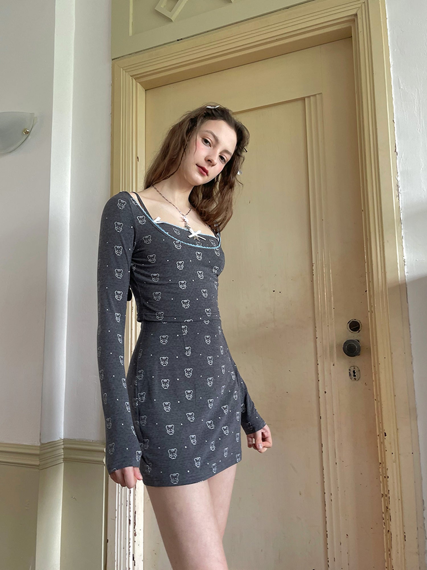 Daytoday Winged Polka Dot Bow Strap Cami Dress With Detachable Wings