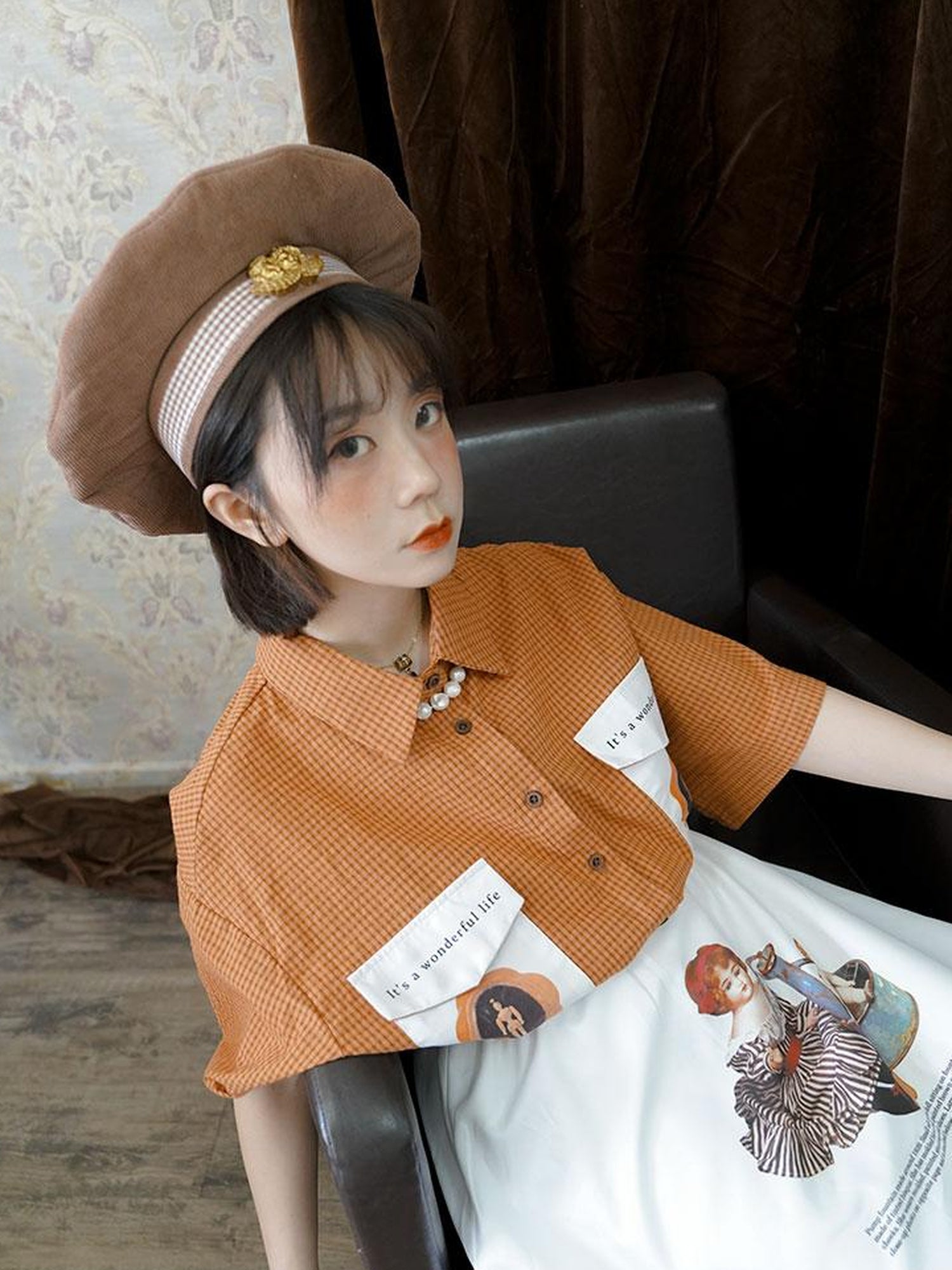 Daytoday Wonderful Life Faire Cross Beret