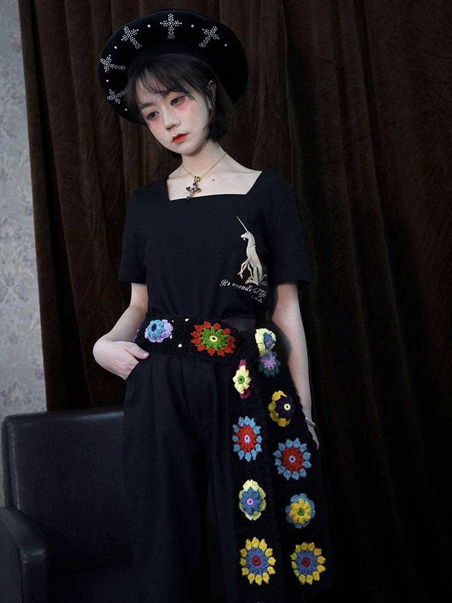 Daytoday Wonderful Life Faire Cross Beret