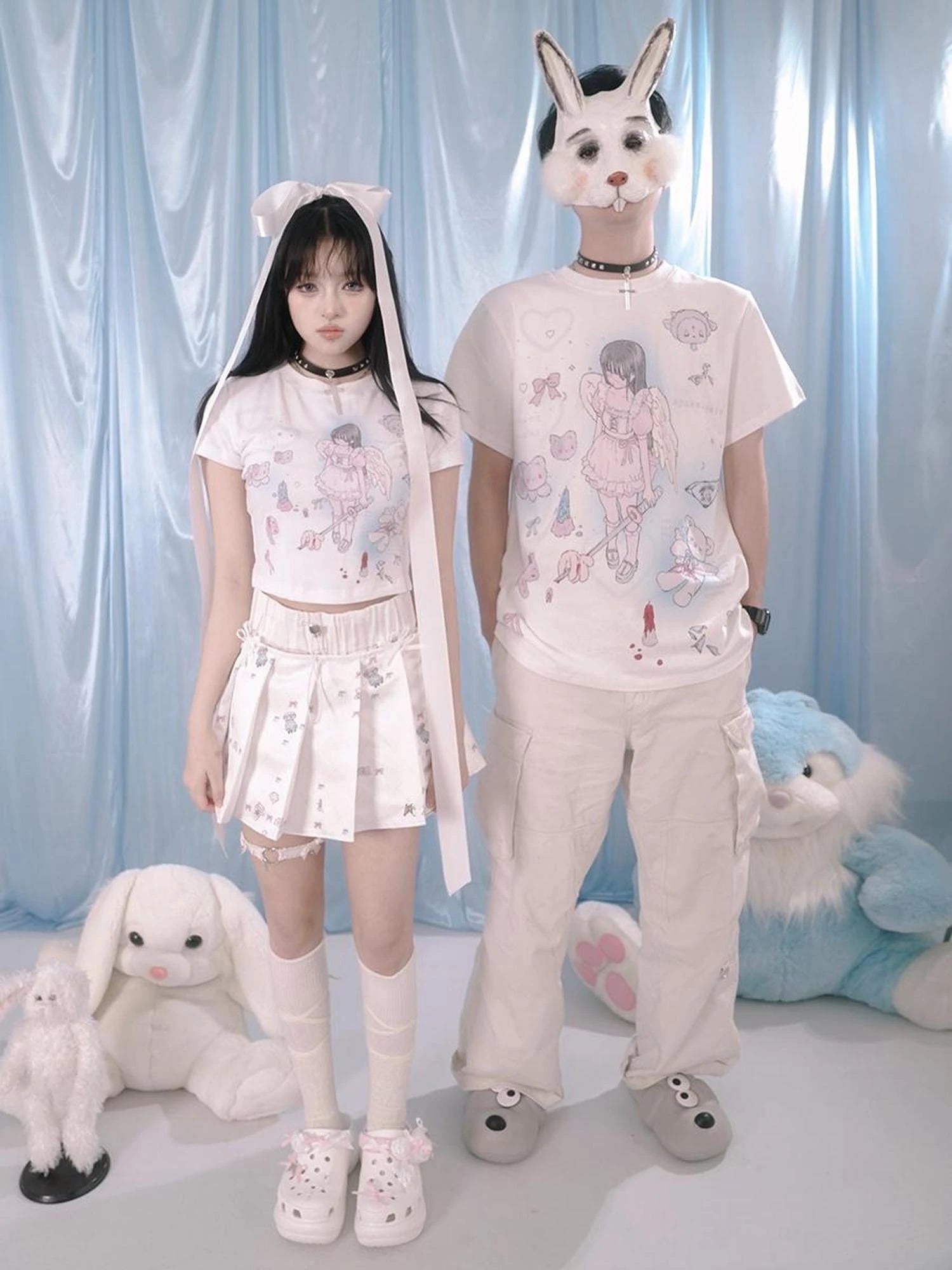 Youth Angel Print Fitted Tee