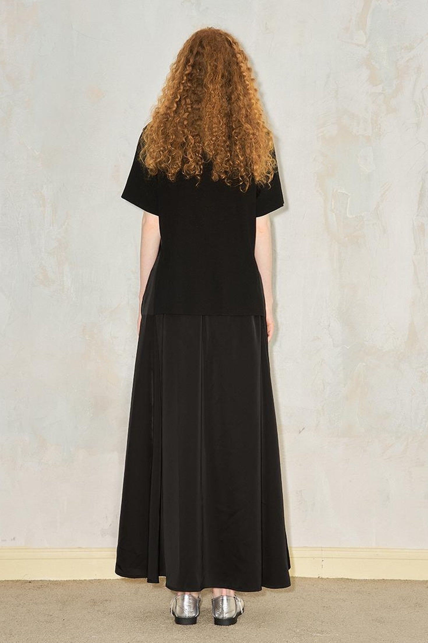 DIDDI MODA Deconstructed Bow Pleat Print Tee Dress