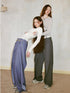 DIDDI MODA Deconstructed Glittery Wide Leg Banana Pants With Asymmetrical Panels