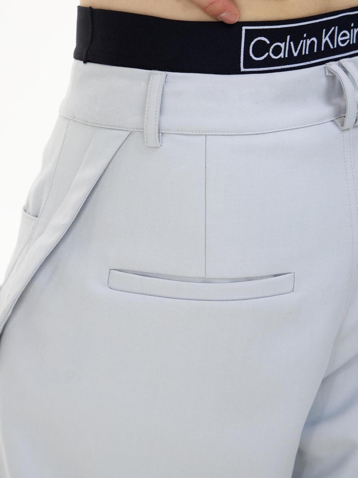 Peoplesense Deconstructed Grey Tapered Wide Leg Trousers With Micro Flare