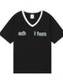 V-Neck Relaxed Tee With Melting Ice Design