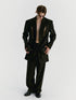 Delivery Black Wool Blazer With Front Cut Out Design
