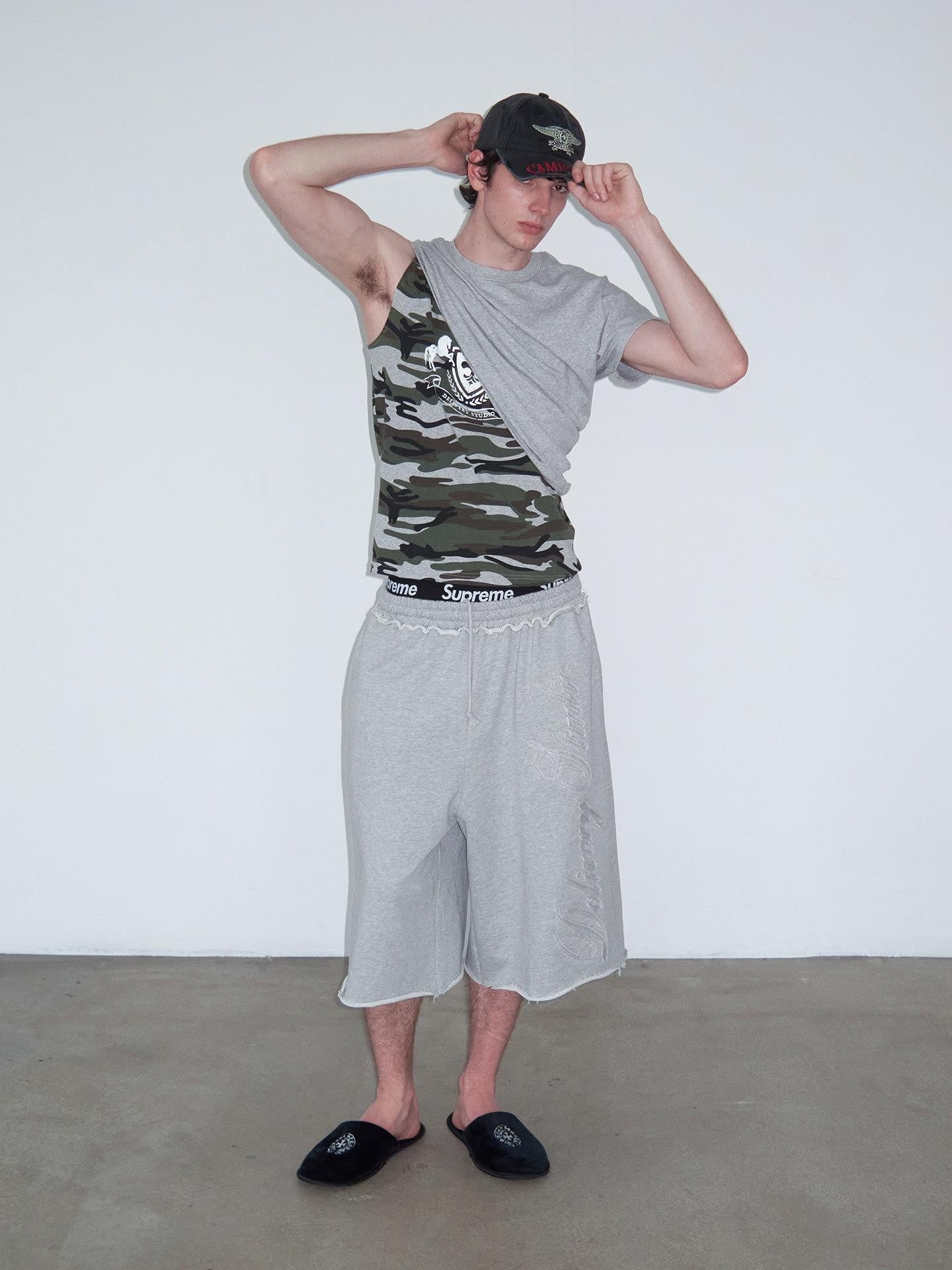 Delivery Camo Print Deconstructed Spliced Women&