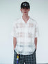 Delivery Crisp White Gingham Cuban Collar Short Sleeve Shirt