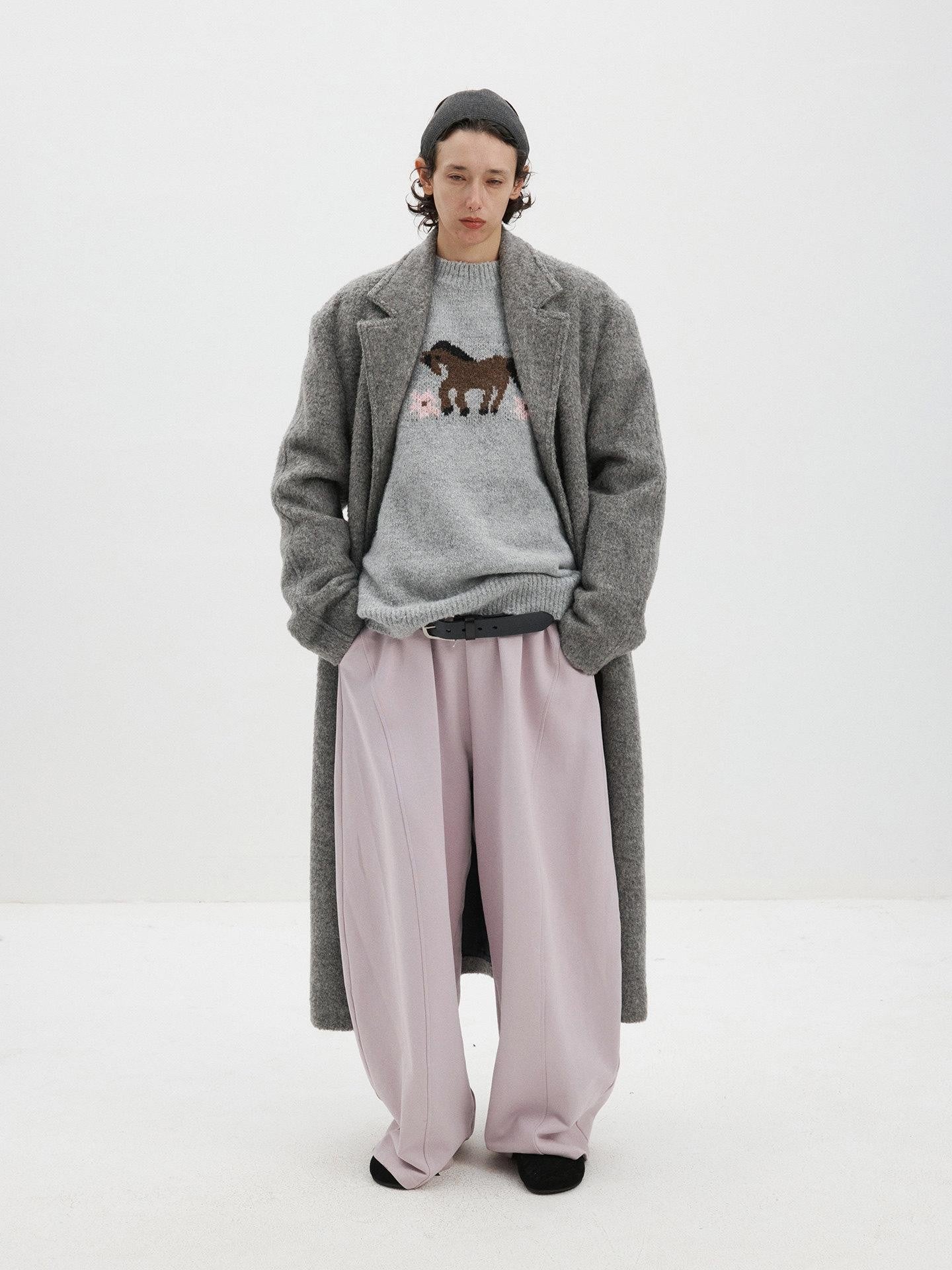 Delivery Dusty Pink Purple 3d Curved Seam Oversized Women&