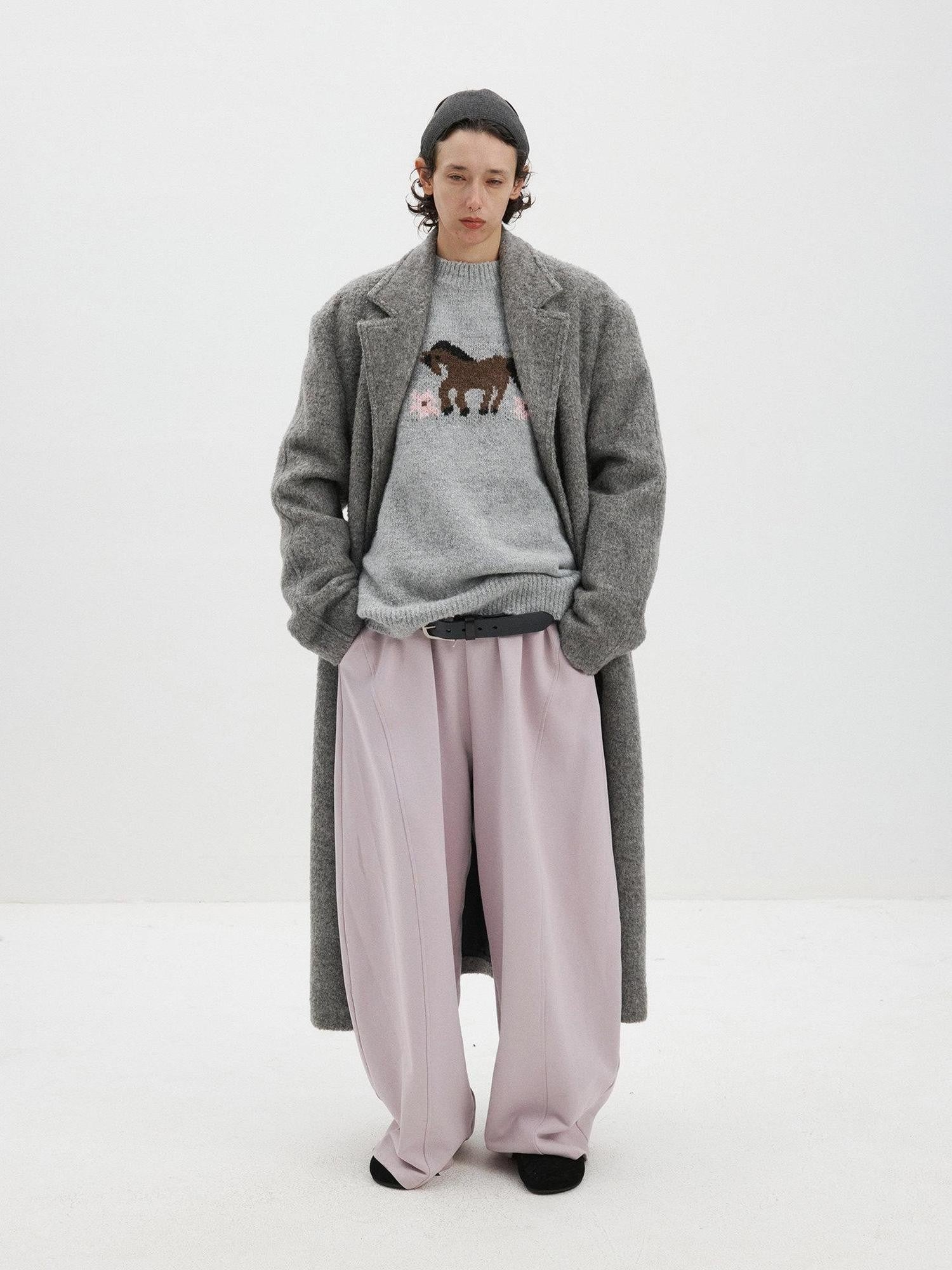 Delivery Dusty Pink Purple 3d Curved Seam Oversized Women&