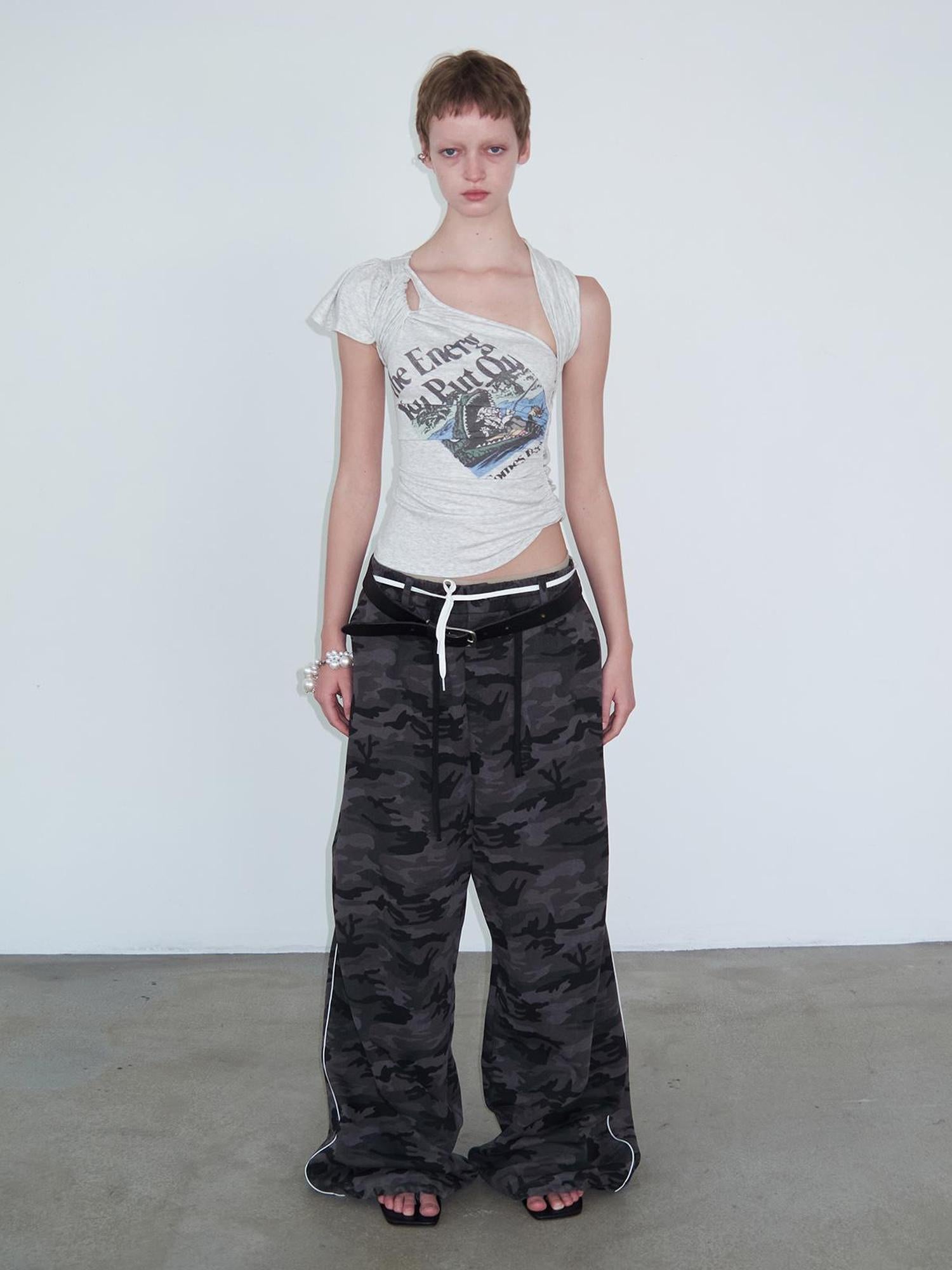 Delivery Energy Folded Sleeve Crop Top