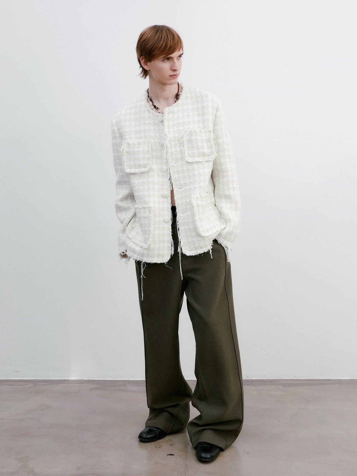 Delivery Frayed Fringe Tassel Woven Relaxed Cream Women&