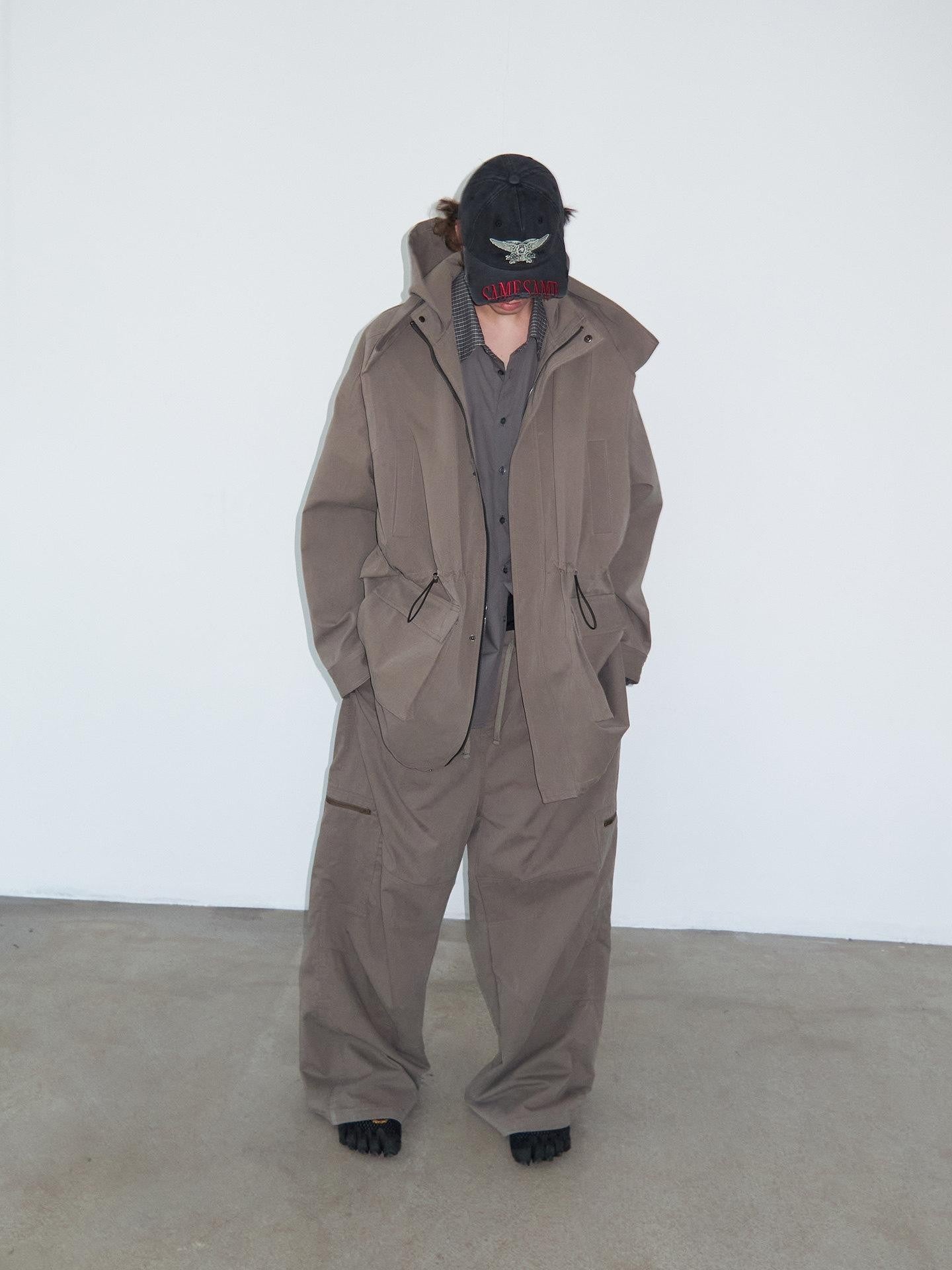 Delivery Khaki Double Collar Hooded Detachable Quilted Women&
