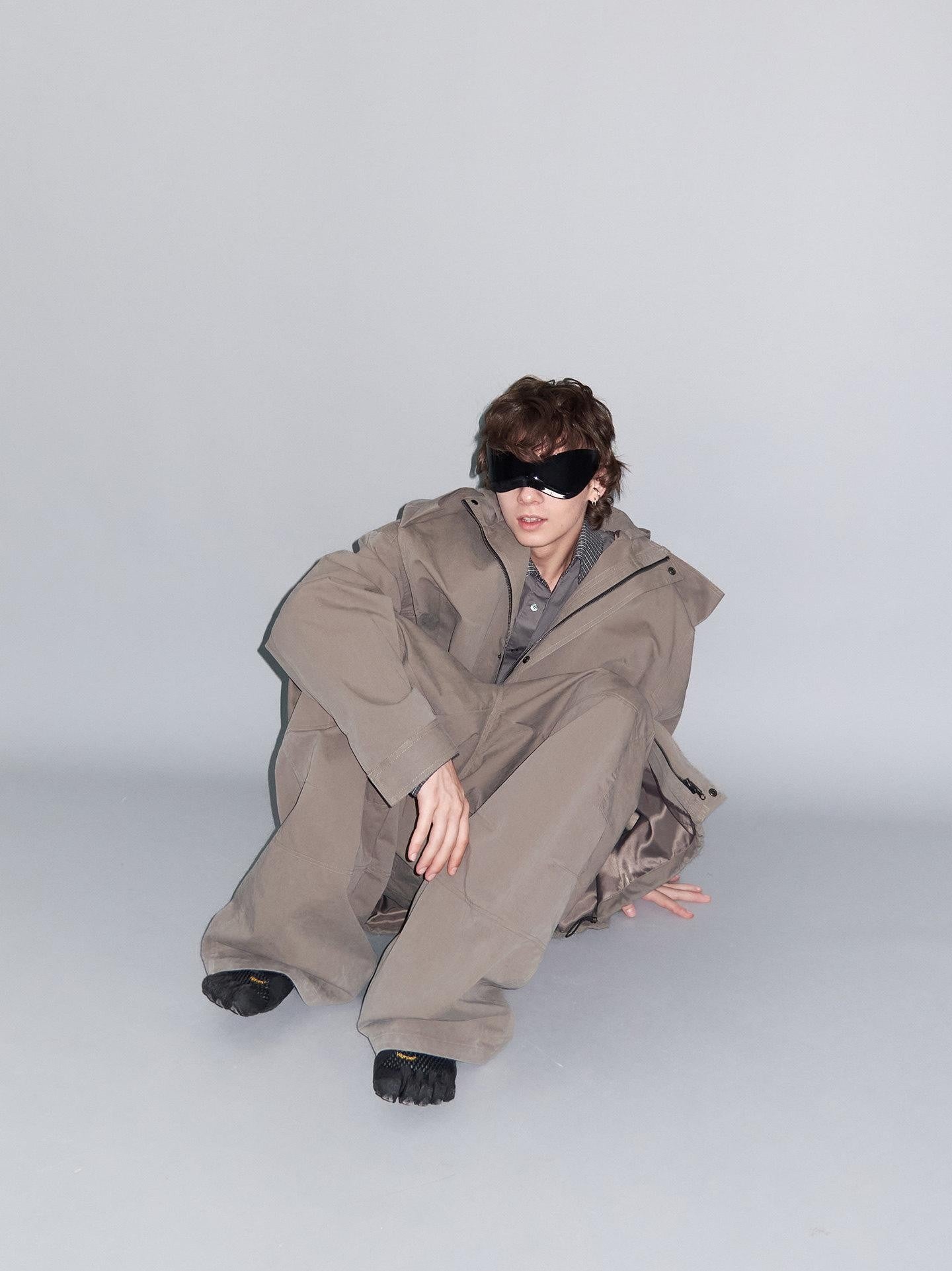 Delivery Khaki Double Collar Hooded Detachable Quilted Women&