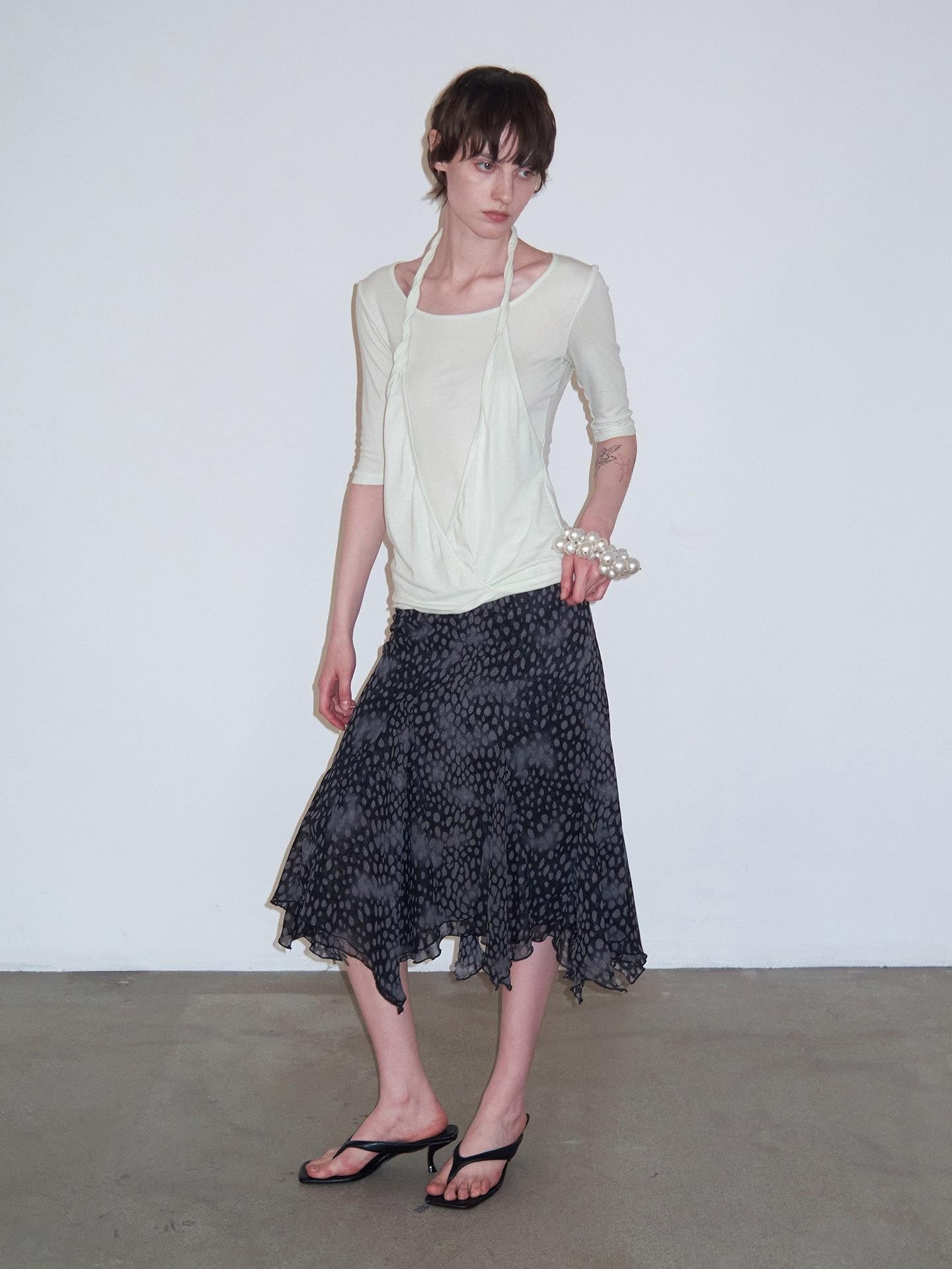 Delivery Layered Knot Halter Round Neck Women&