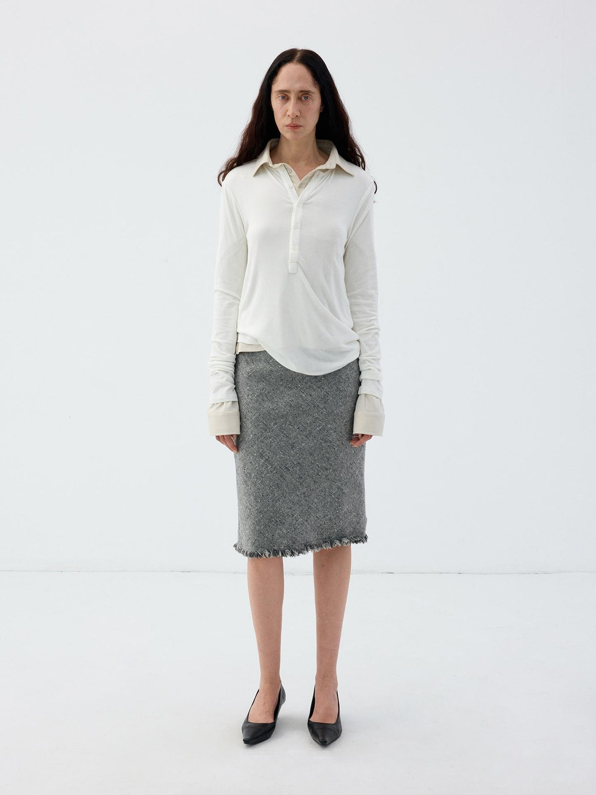 Delivery Raglan Sleeve Polo Collar Patch Pocket Womens Cotton Linen Long Sleeve T-shirts