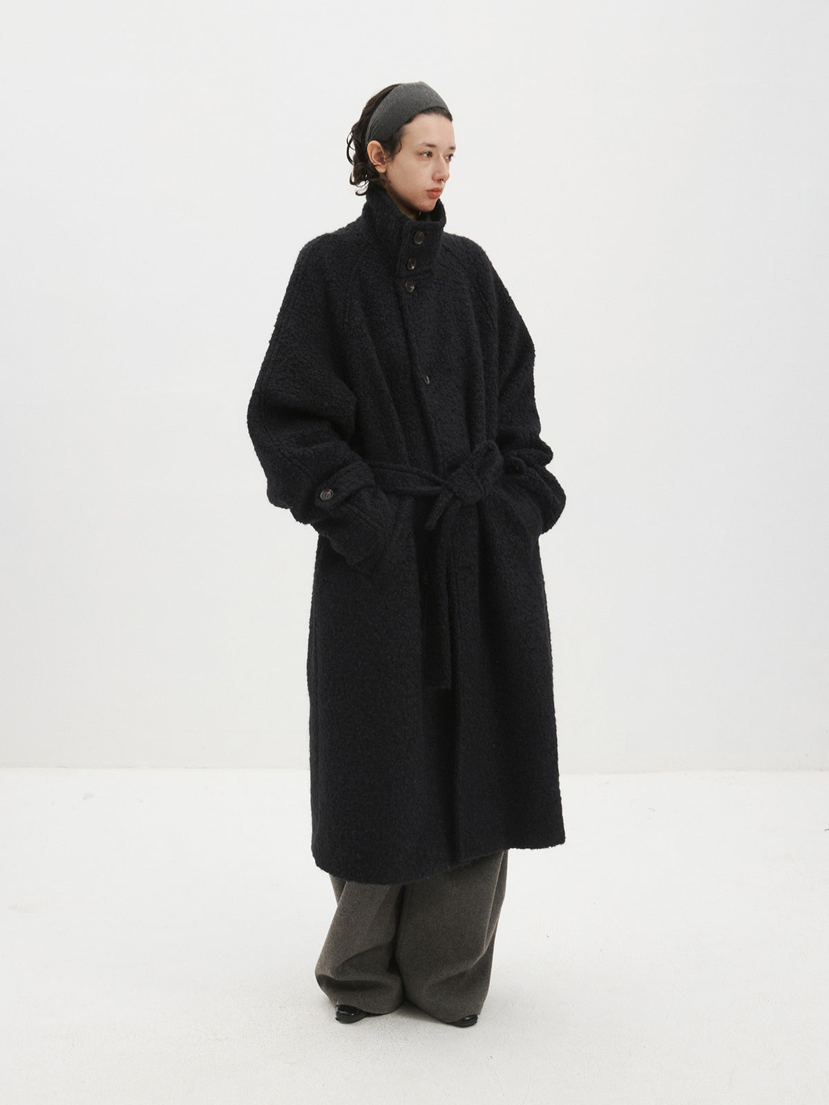 Delivery_Textured_Wool_Alpaca_Mohair_Stand_Collar_Raglan_Sleeve_Women&