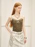 DIDDI MODA Designer 3D Bow Embroidered Lace Trim Camisole