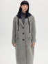 DIDDI MODA Detachable Hood Wool Blend Trench Coat