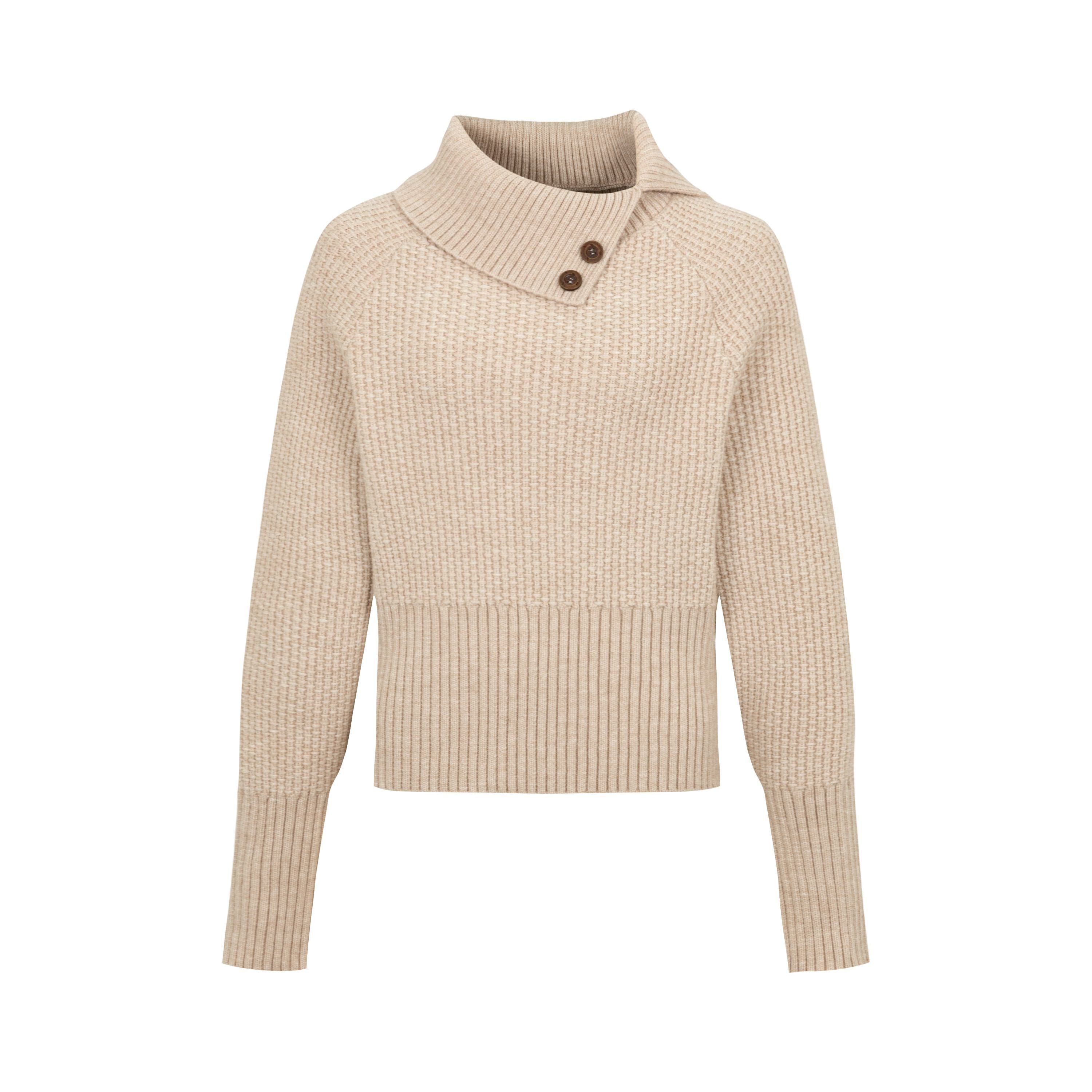 Dorydory_Beige_High_Neck_Waist_Cinched_Batwing_Sleeve_Women&