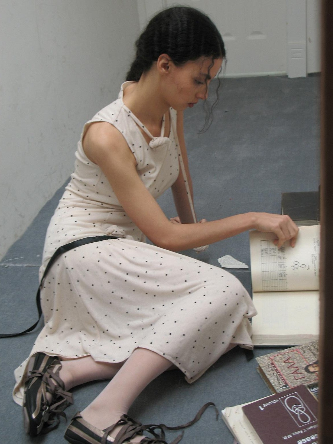 Dorydory Beige Polka Dot Irregular Hem Sleeveless Women&