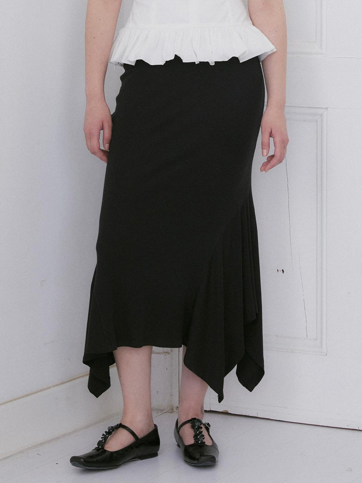 Dorydory Black Irregular Hem Long Women&