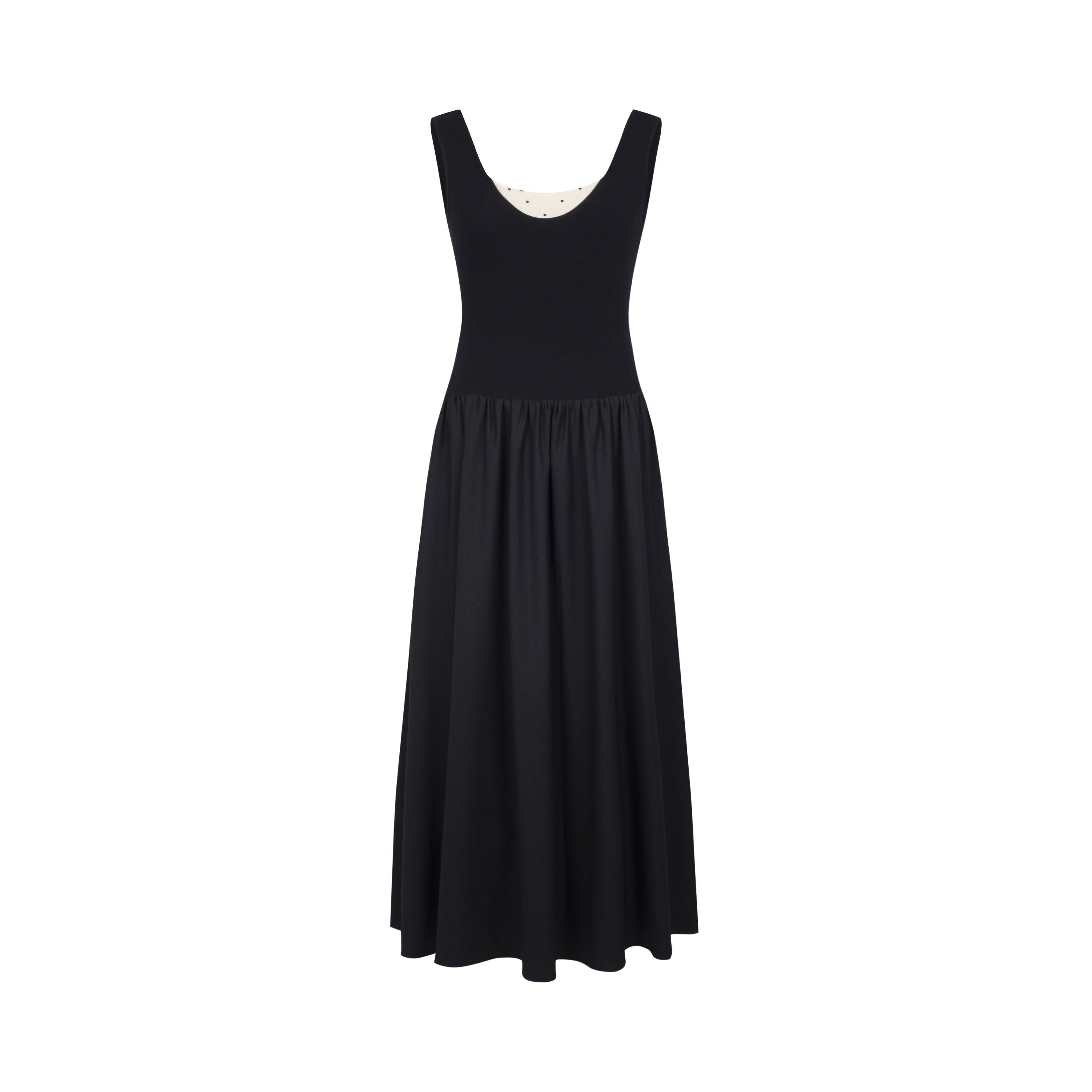 Dorydory_Black_Polka_Dot_Contrast_Sleeveless_Cinch_Women&
